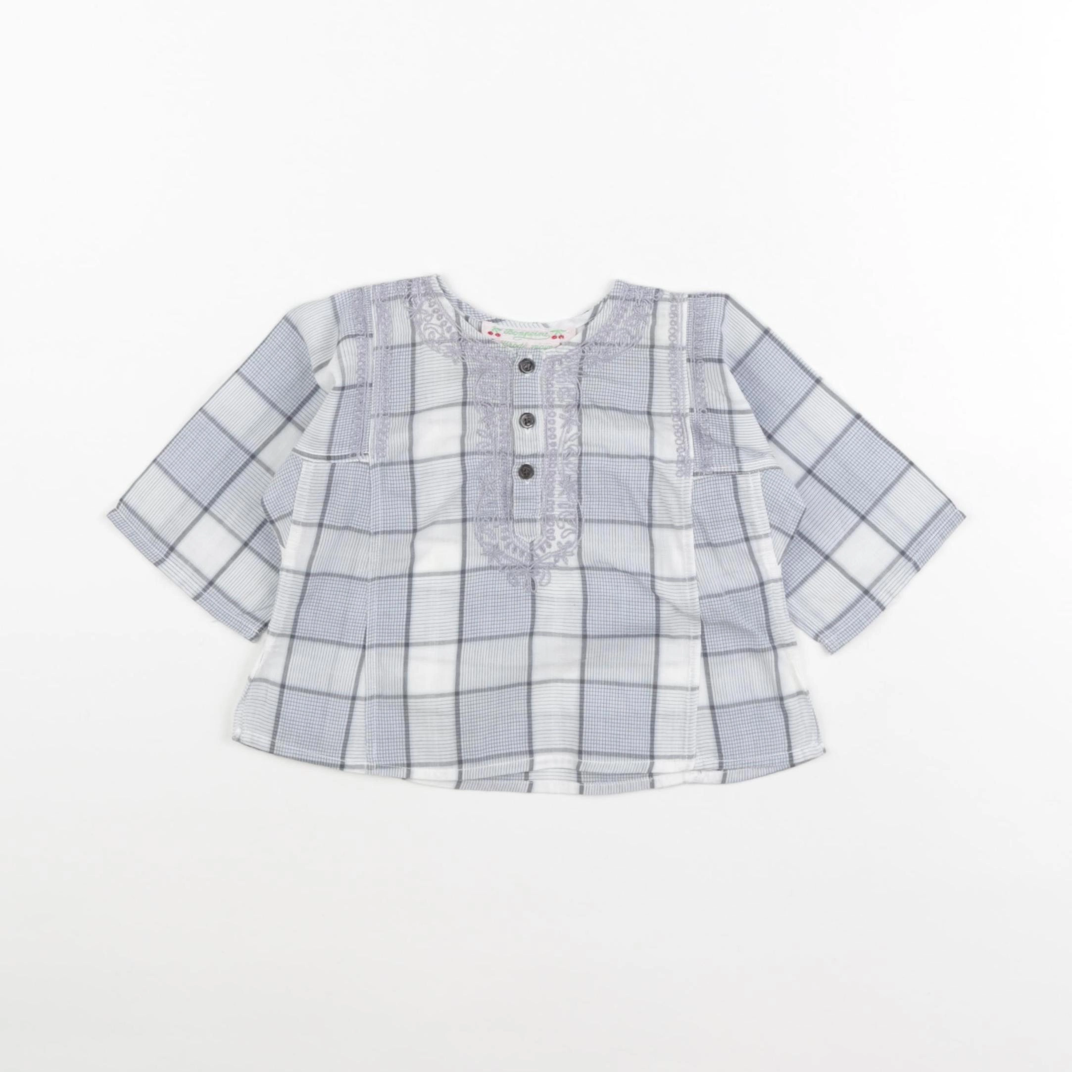 Bonpoint - blouse bleu - 6 mois