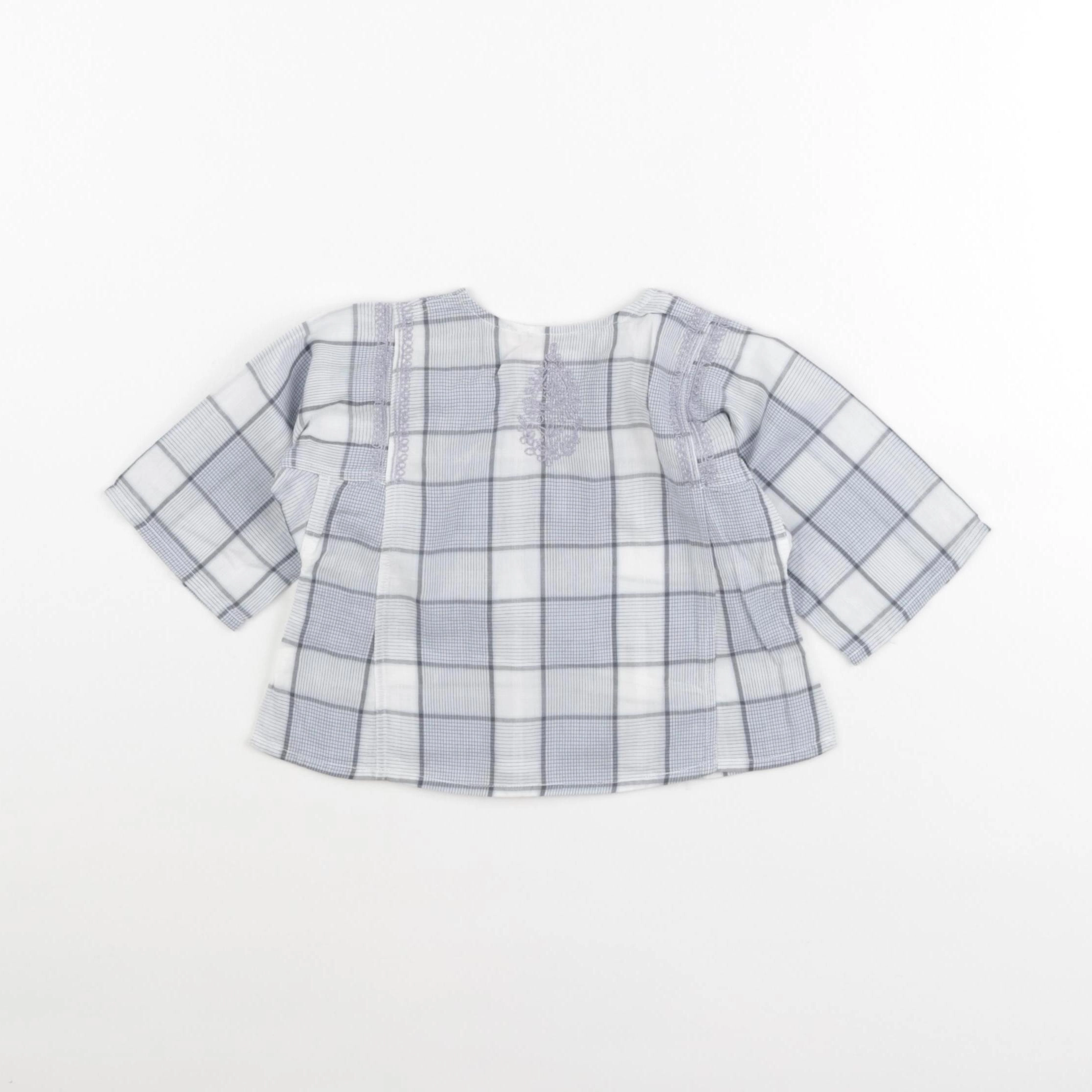 Bonpoint - blouse bleu - 6 mois