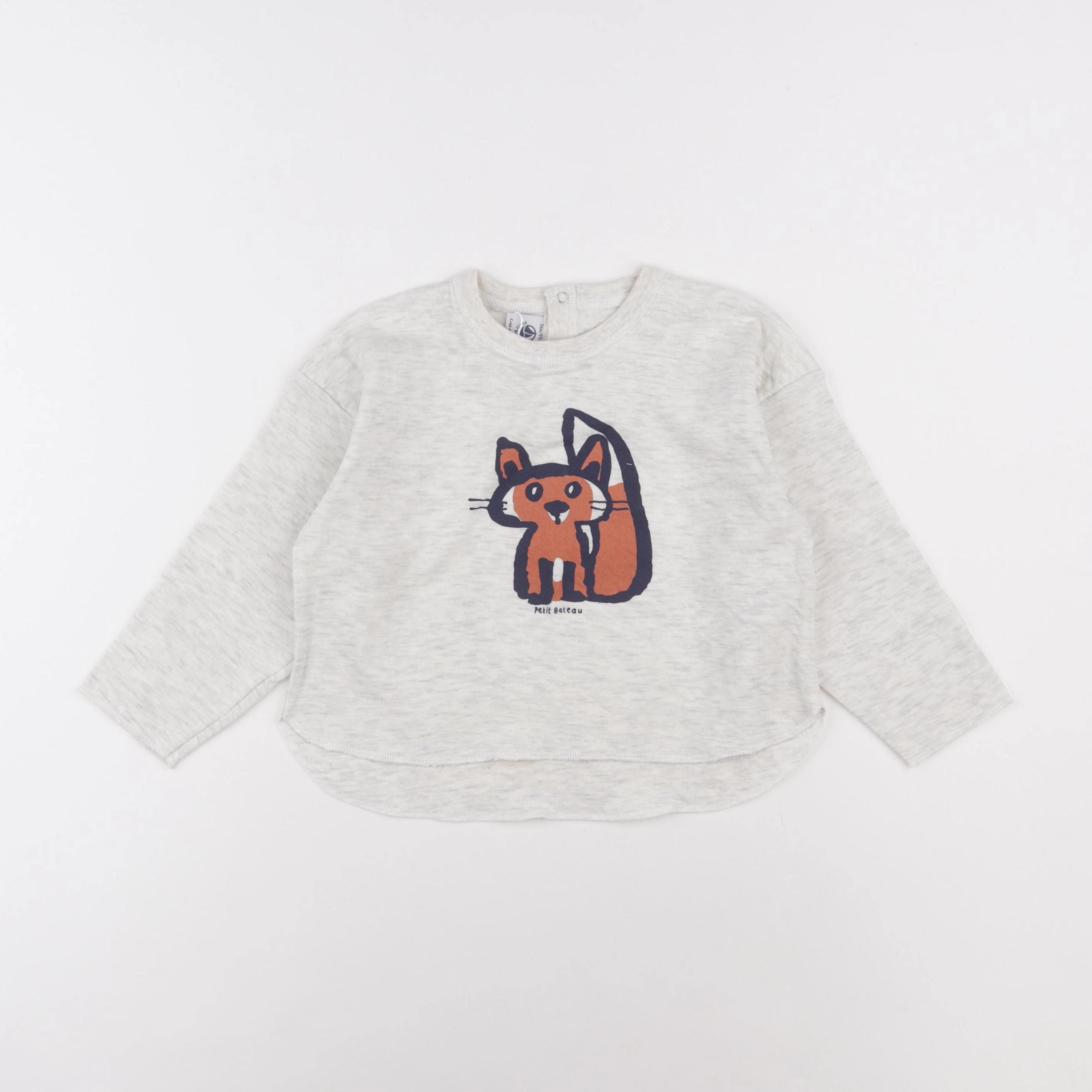 Petit Bateau - tee-shirt gris - 36 mois