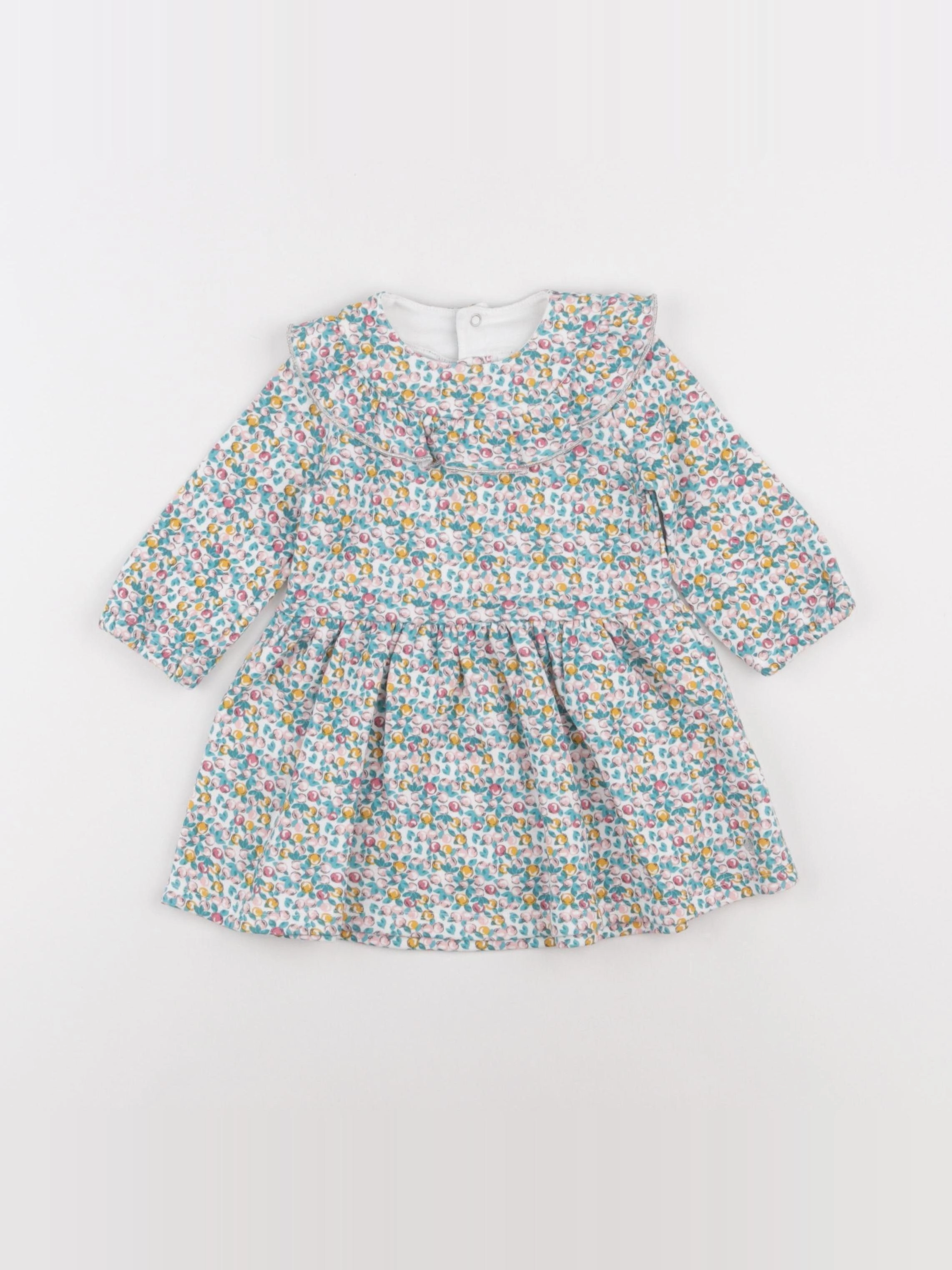 Petit Bateau - robe multicolore - 6 mois