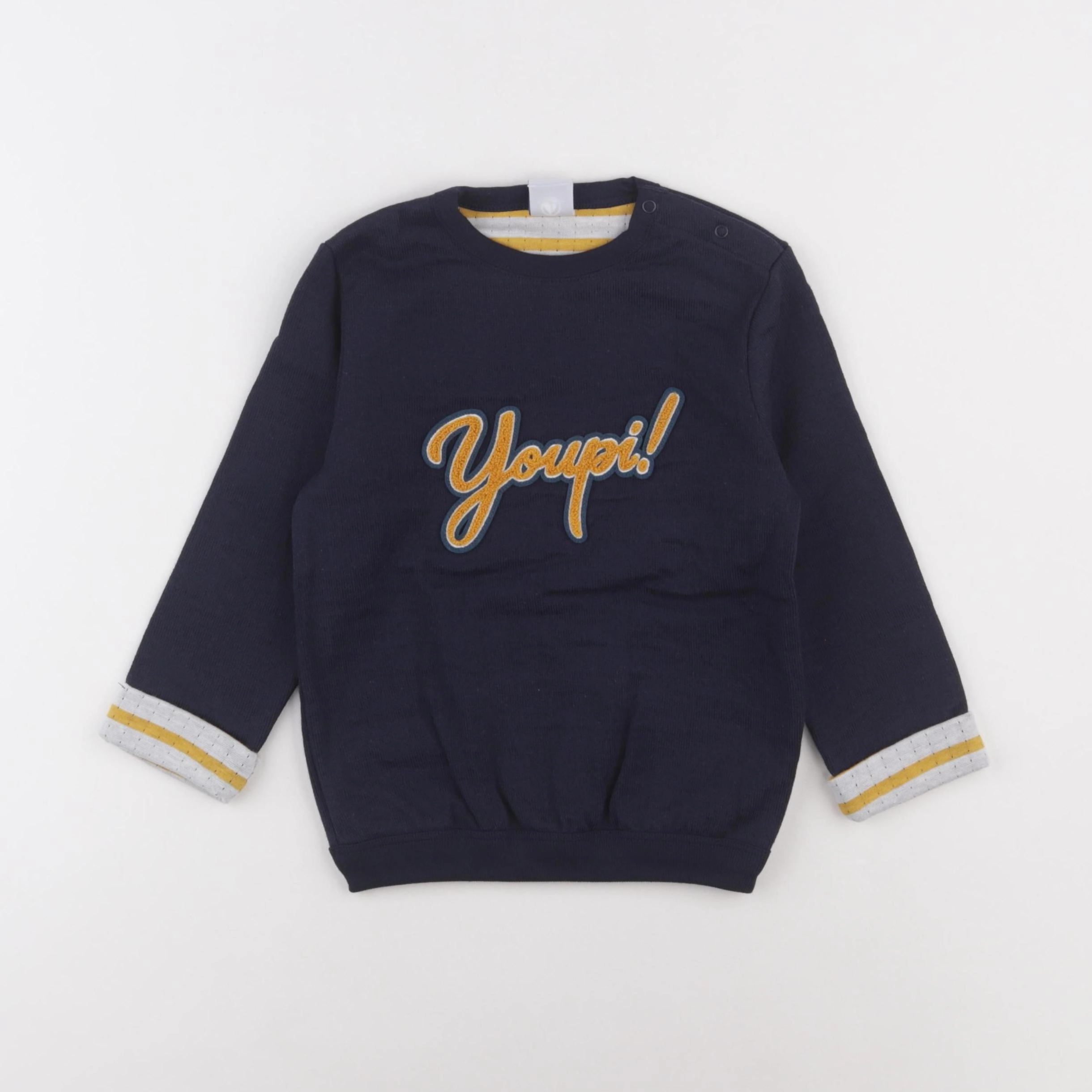 Petit Bateau - sweat bleu - 36 mois
