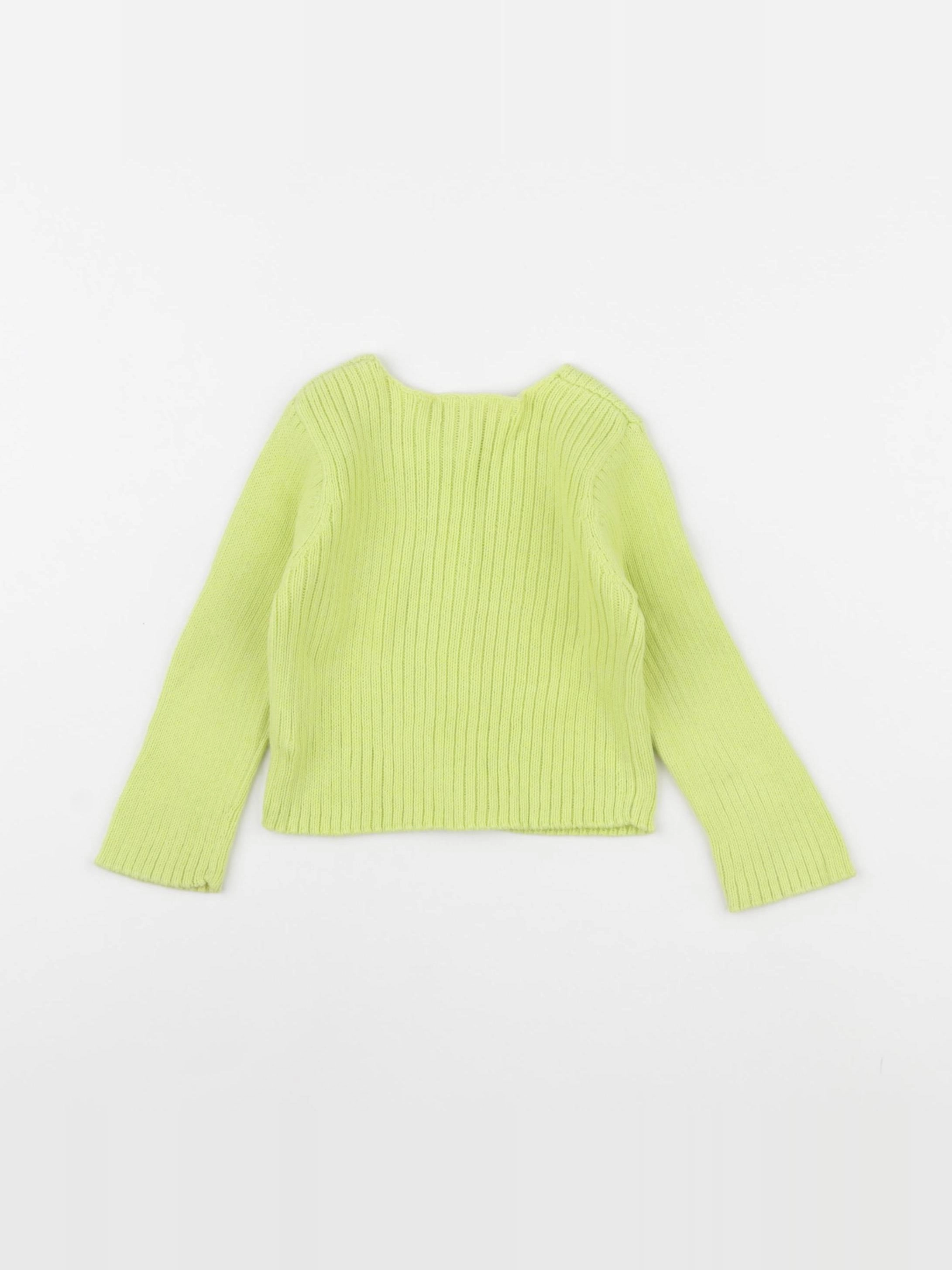 Bonpoint - gilet vert fluo - 12 mois