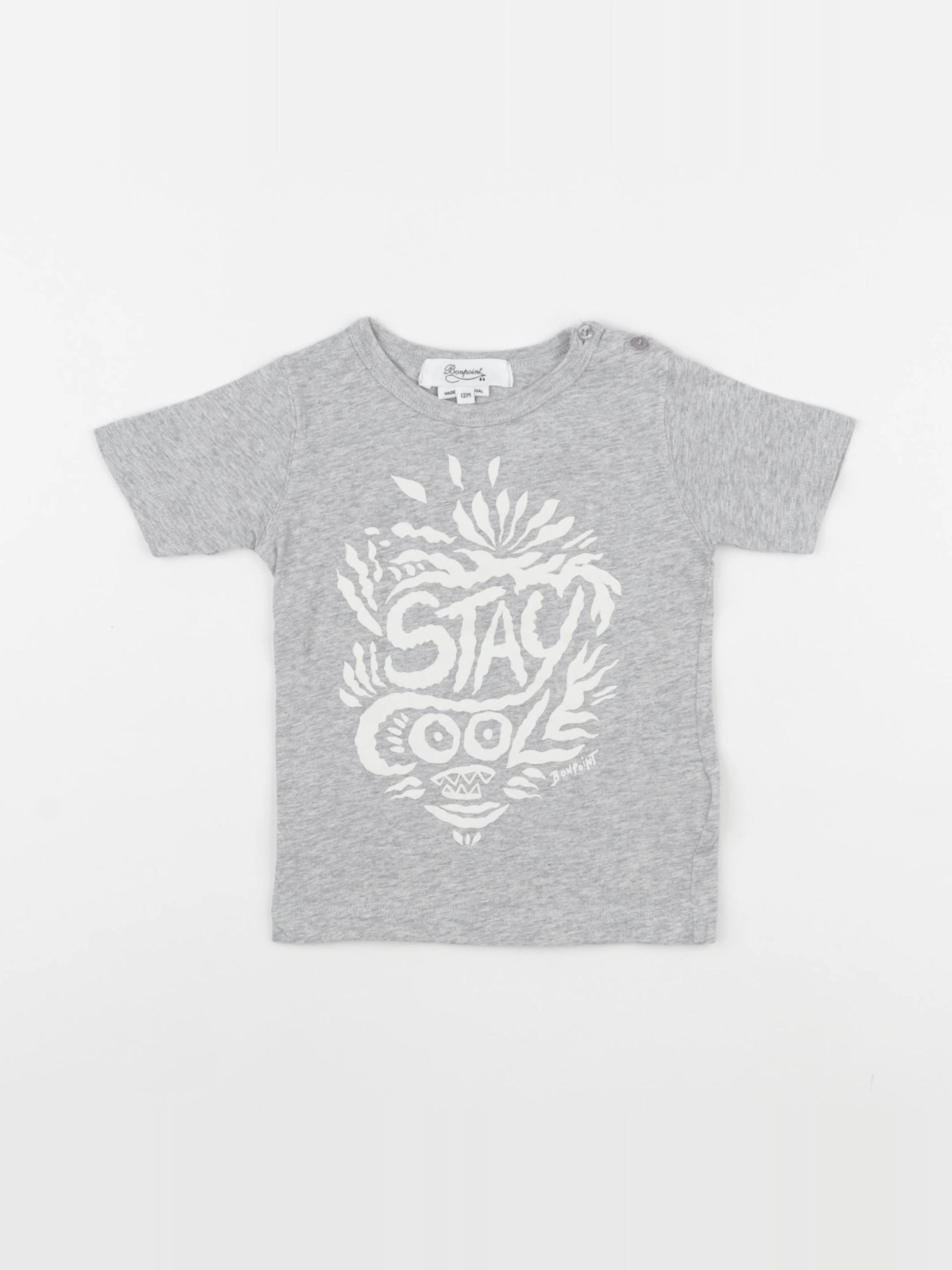 Bonpoint - tee-shirt gris - 12 mois
