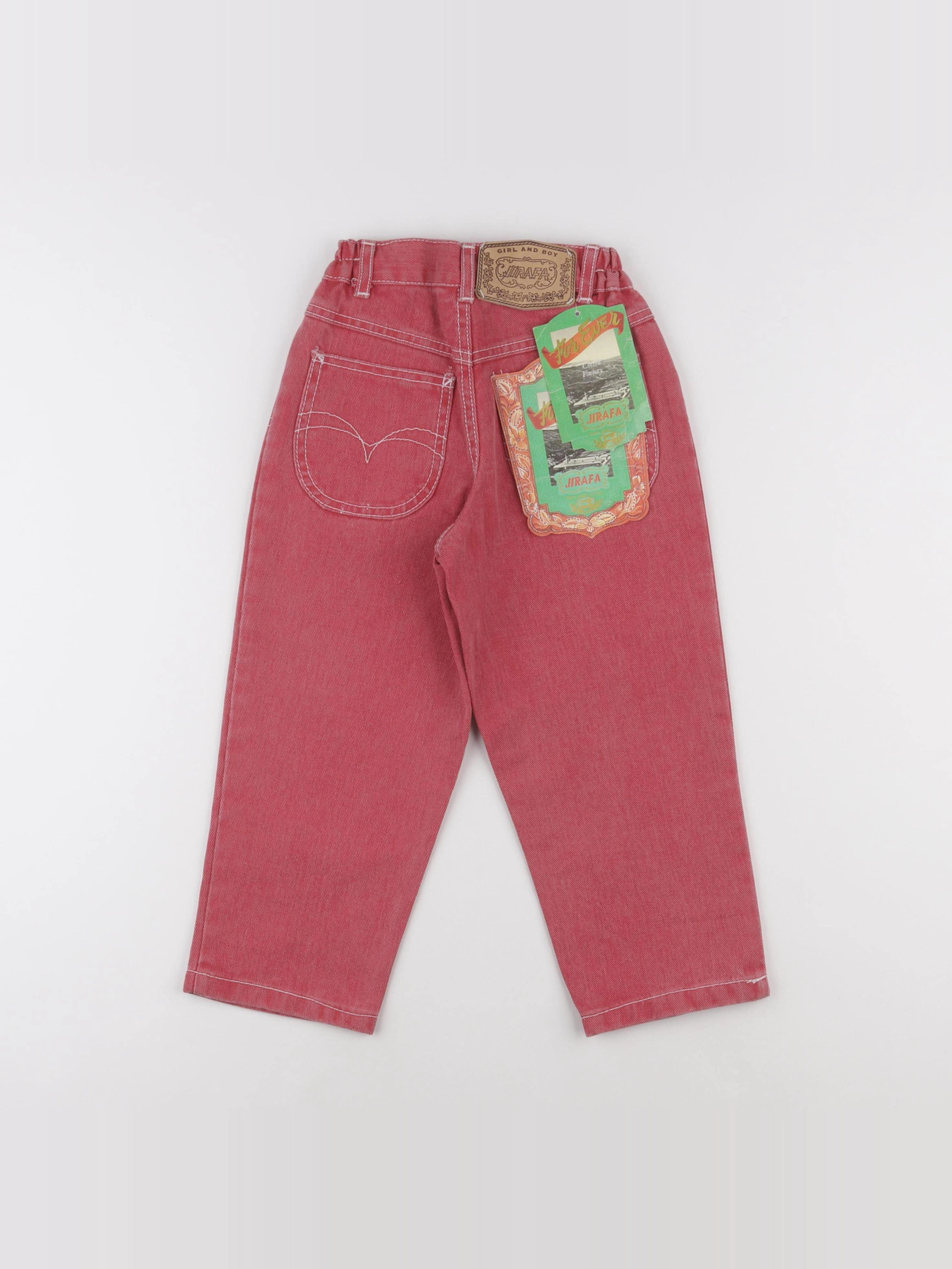 Vintage - jean rouge - 6 ans