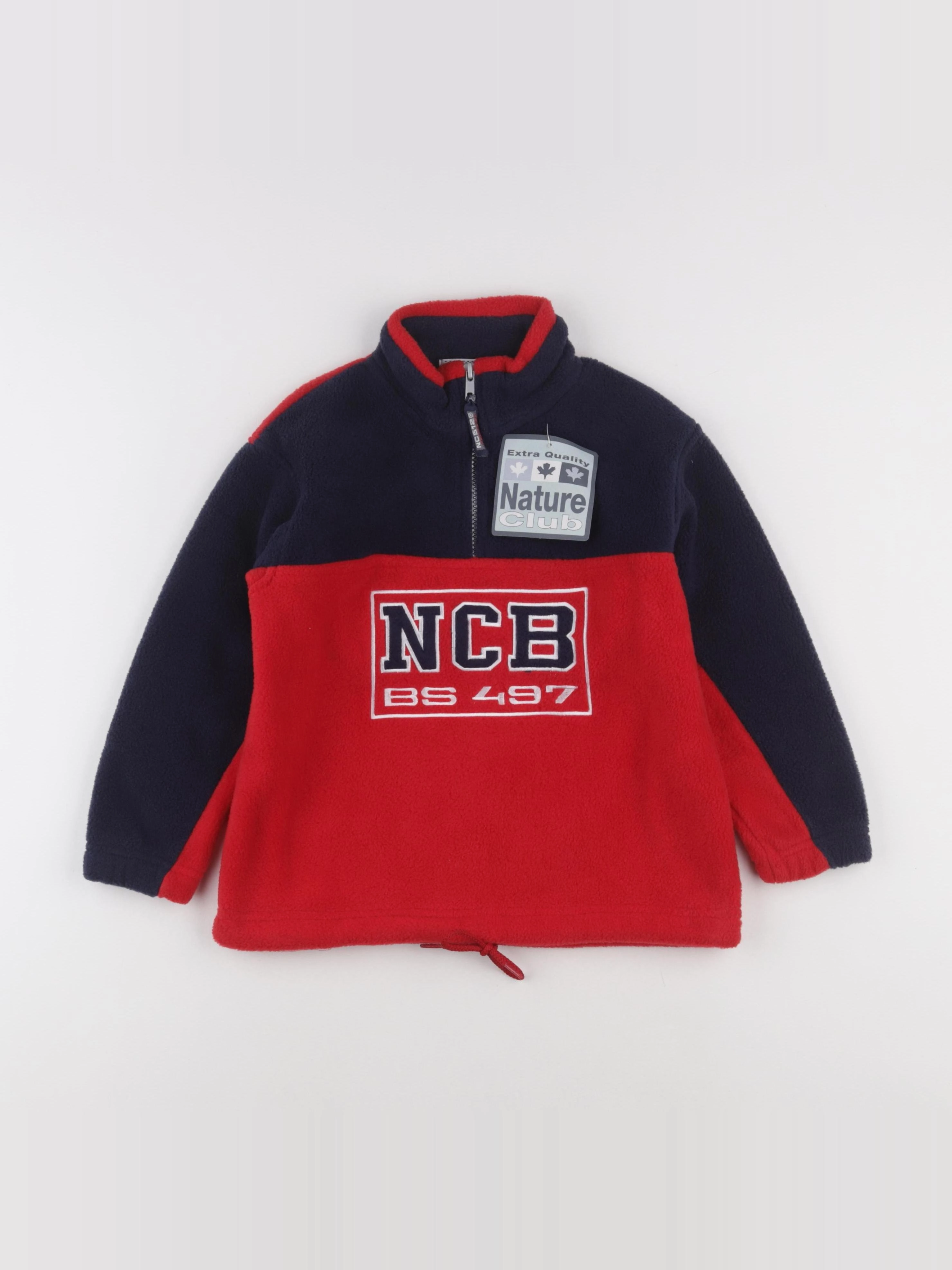 Vintage - polaire rouge, bleu - 6 ans