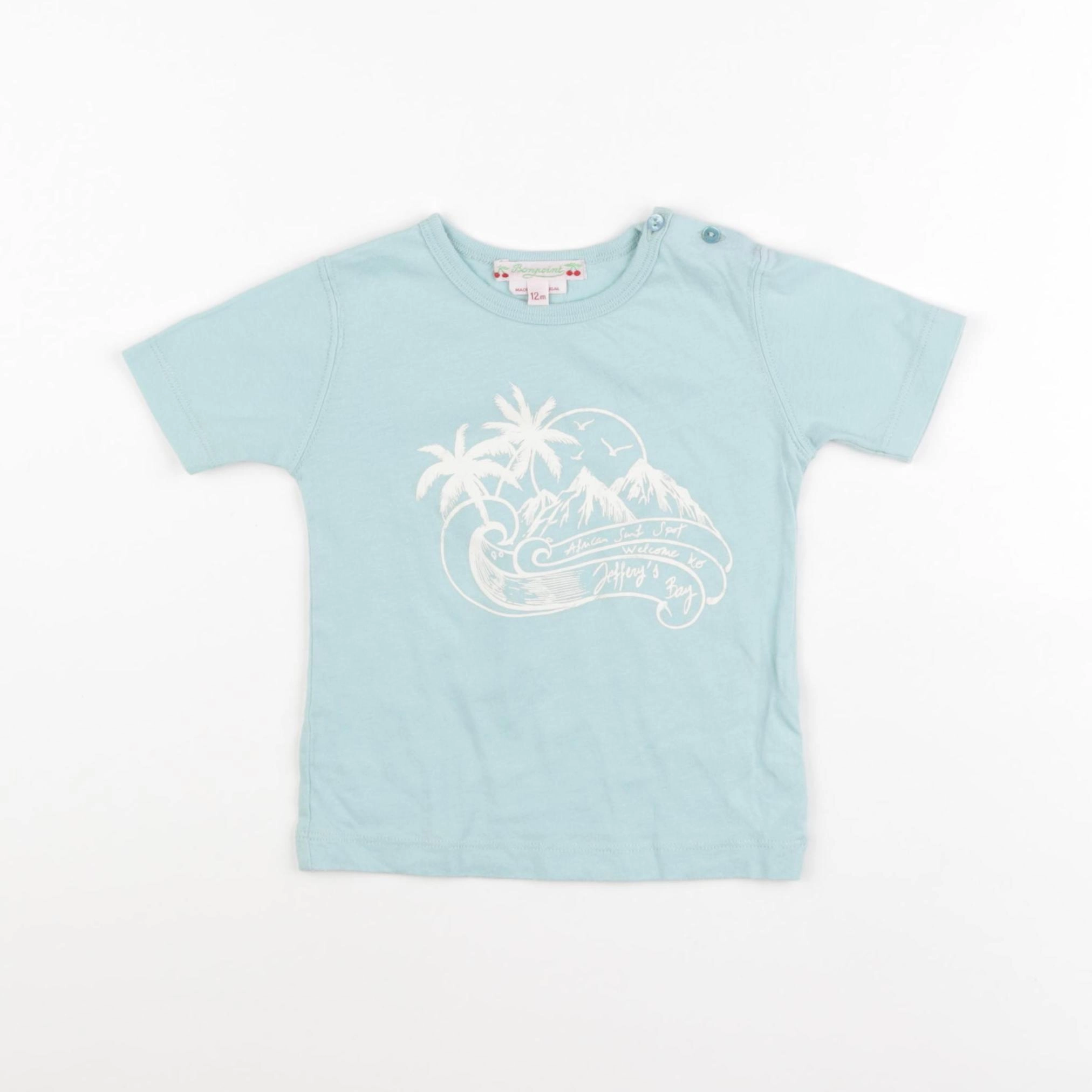 Bonpoint - tee-shirt bleu - 12 mois
