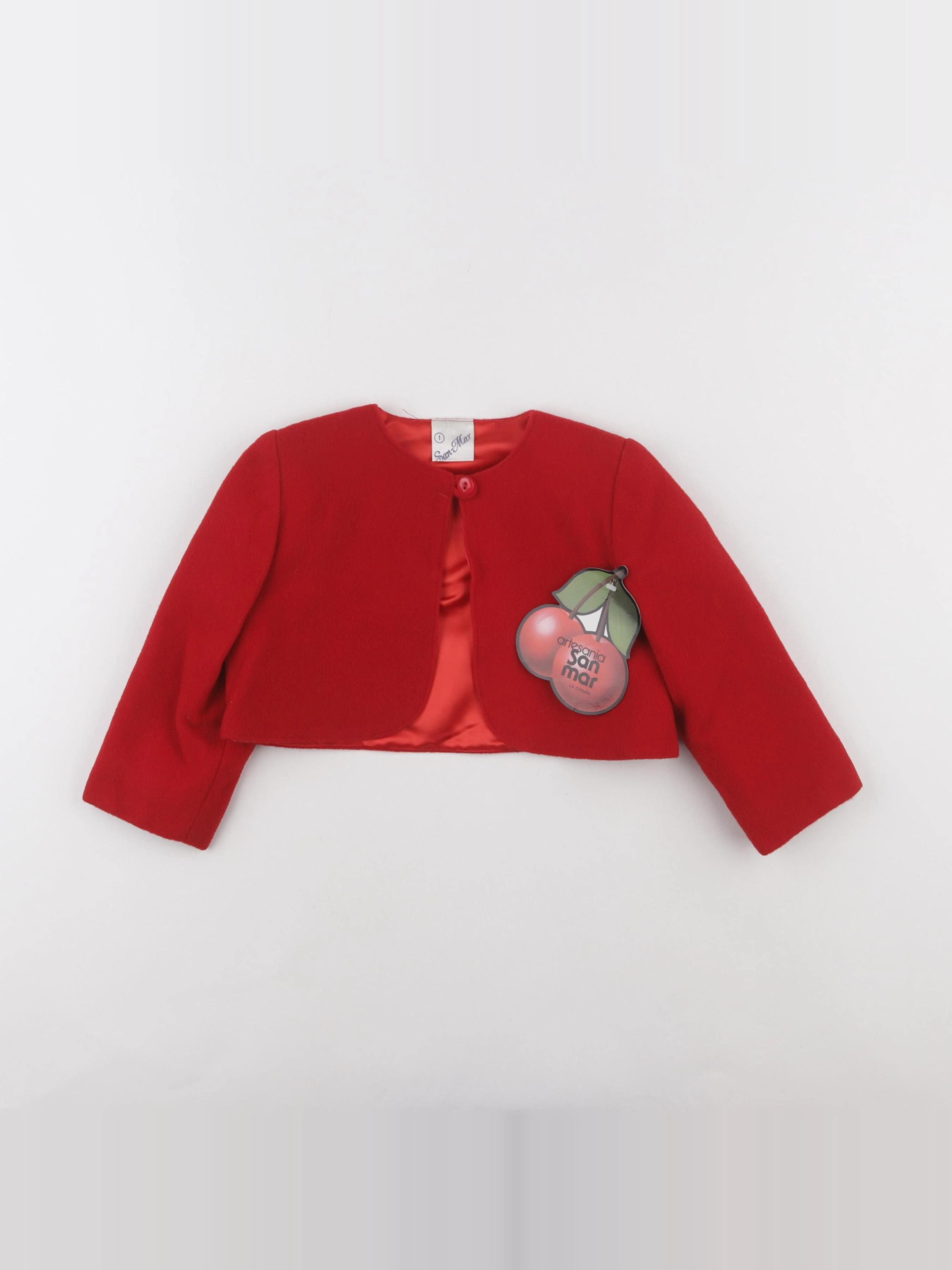 Vintage - veste rouge - 12/18 mois