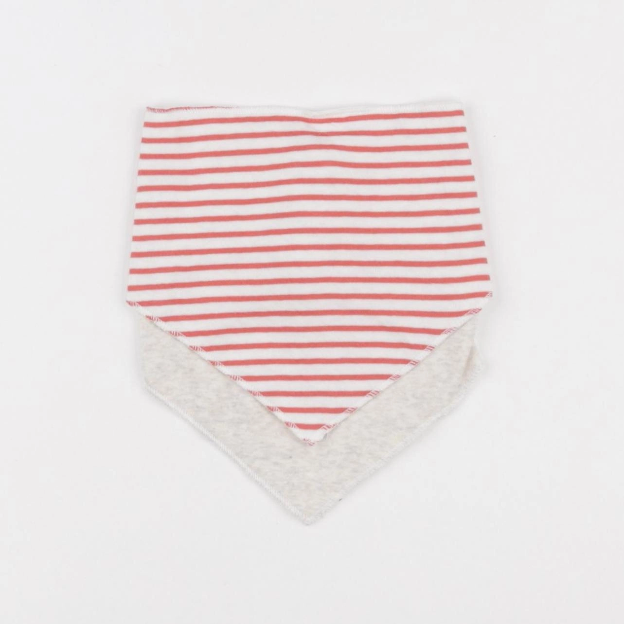 Petit Bateau - lot de 2 bavoir gris, rouge - 