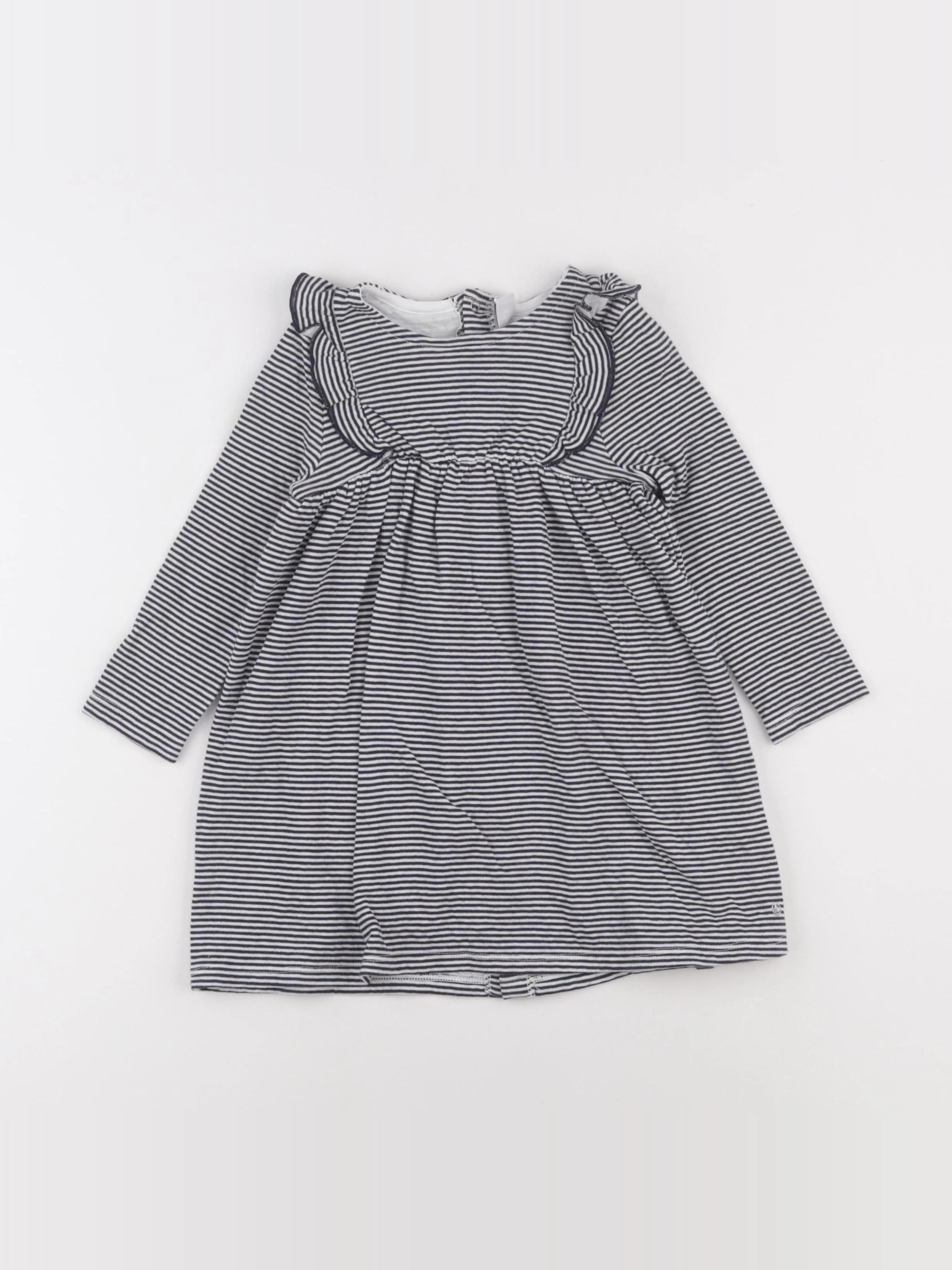 Petit Bateau - robe bleu - 24 mois