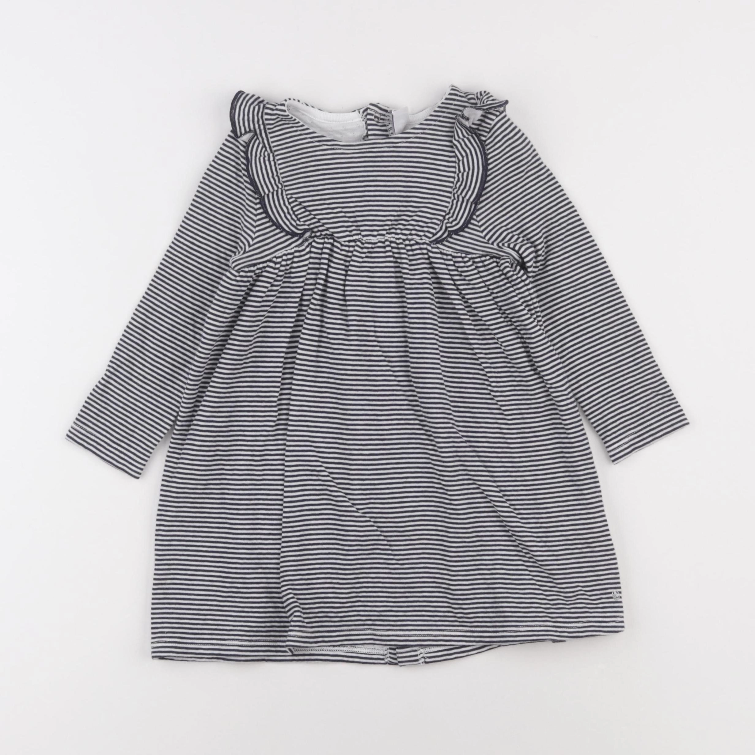 Petit Bateau - robe bleu - 24 mois