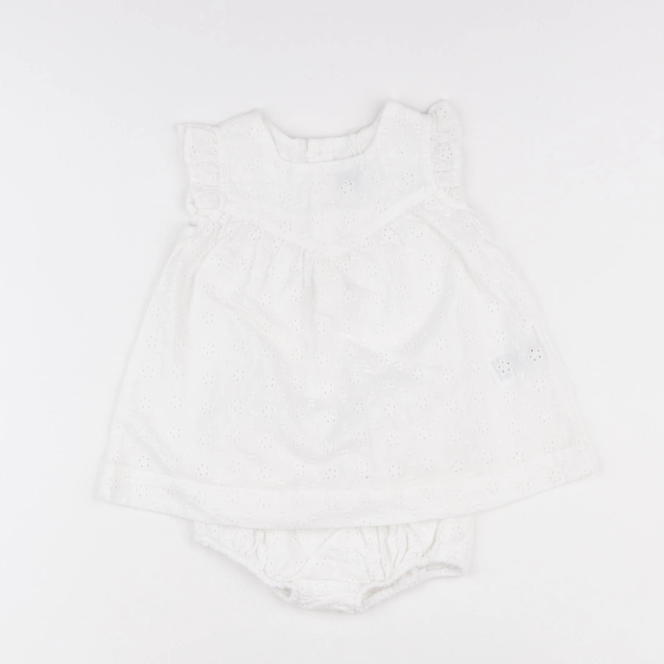 Petit Bateau - robe blanc - 3 mois