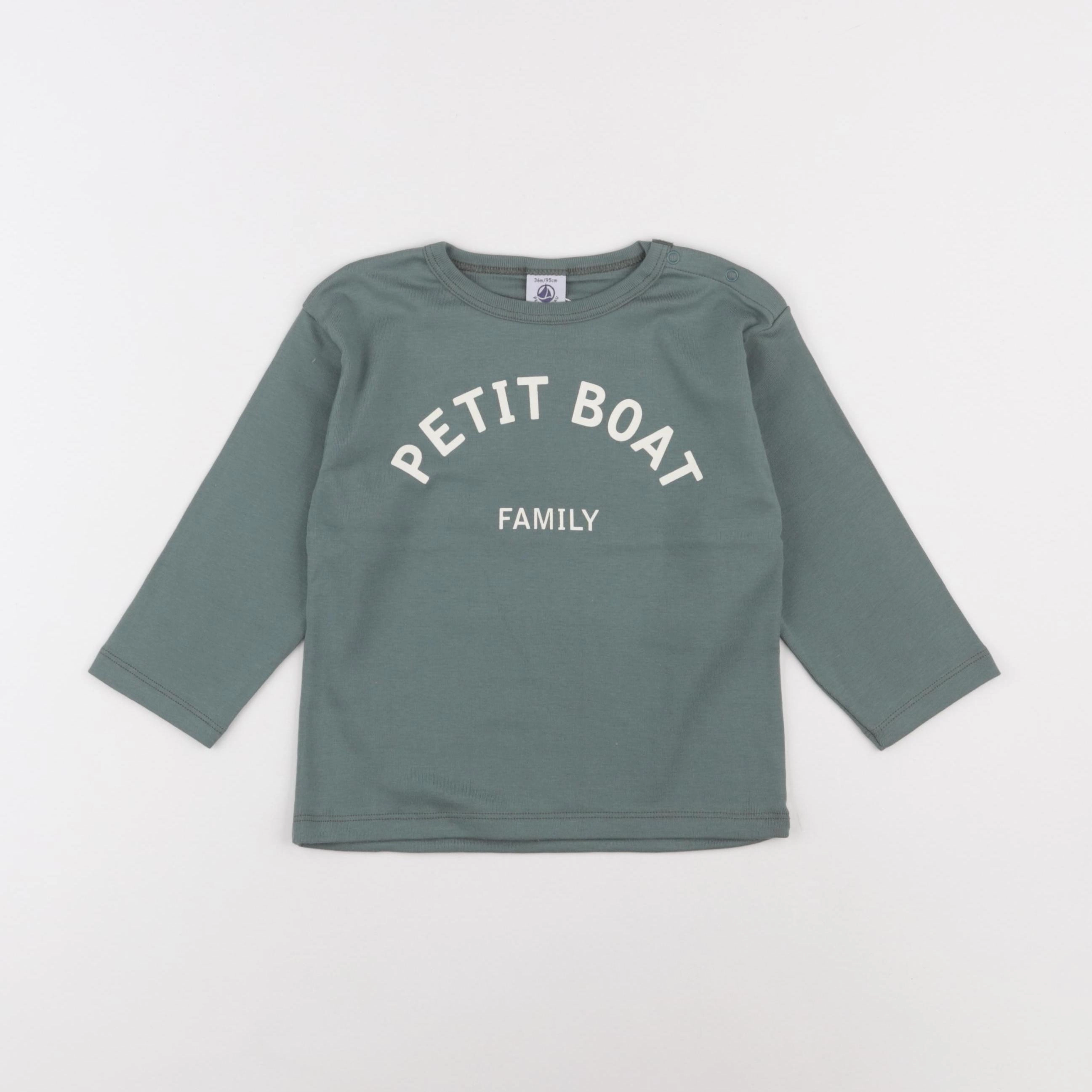 Petit Bateau - tee-shirt vert - 36 mois