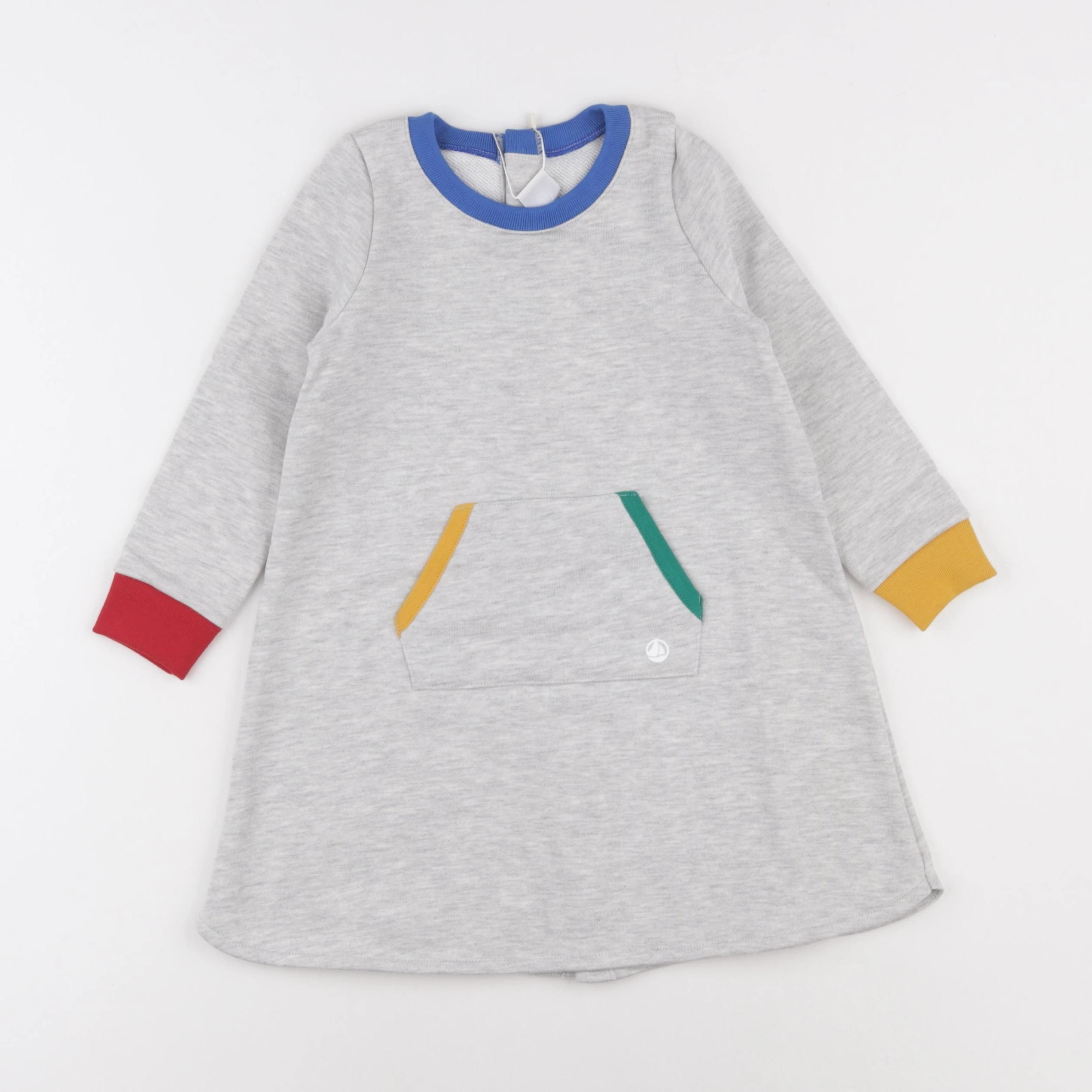 Petit Bateau - robe gris - 36 mois