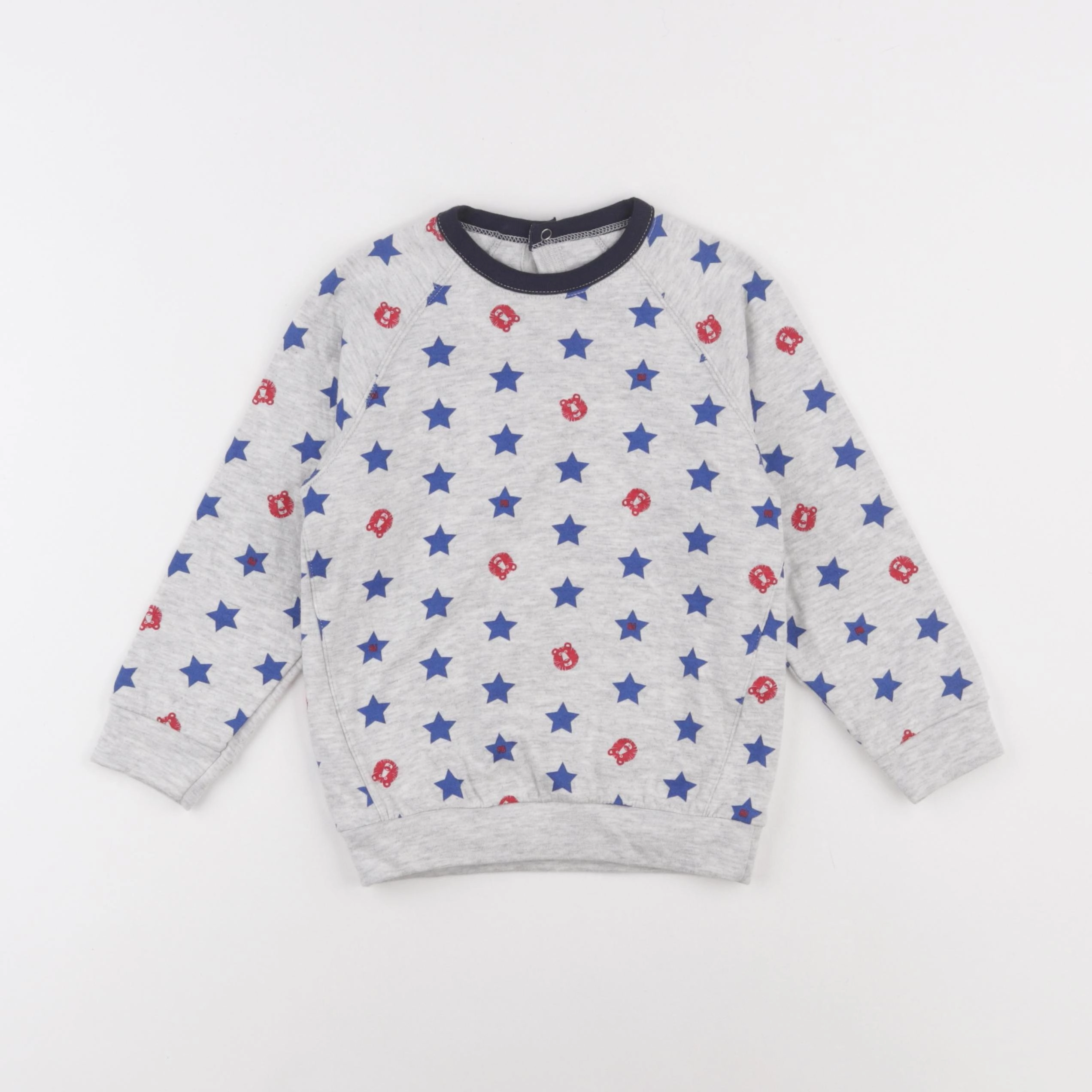 Petit Bateau - sweat gris - 36 mois