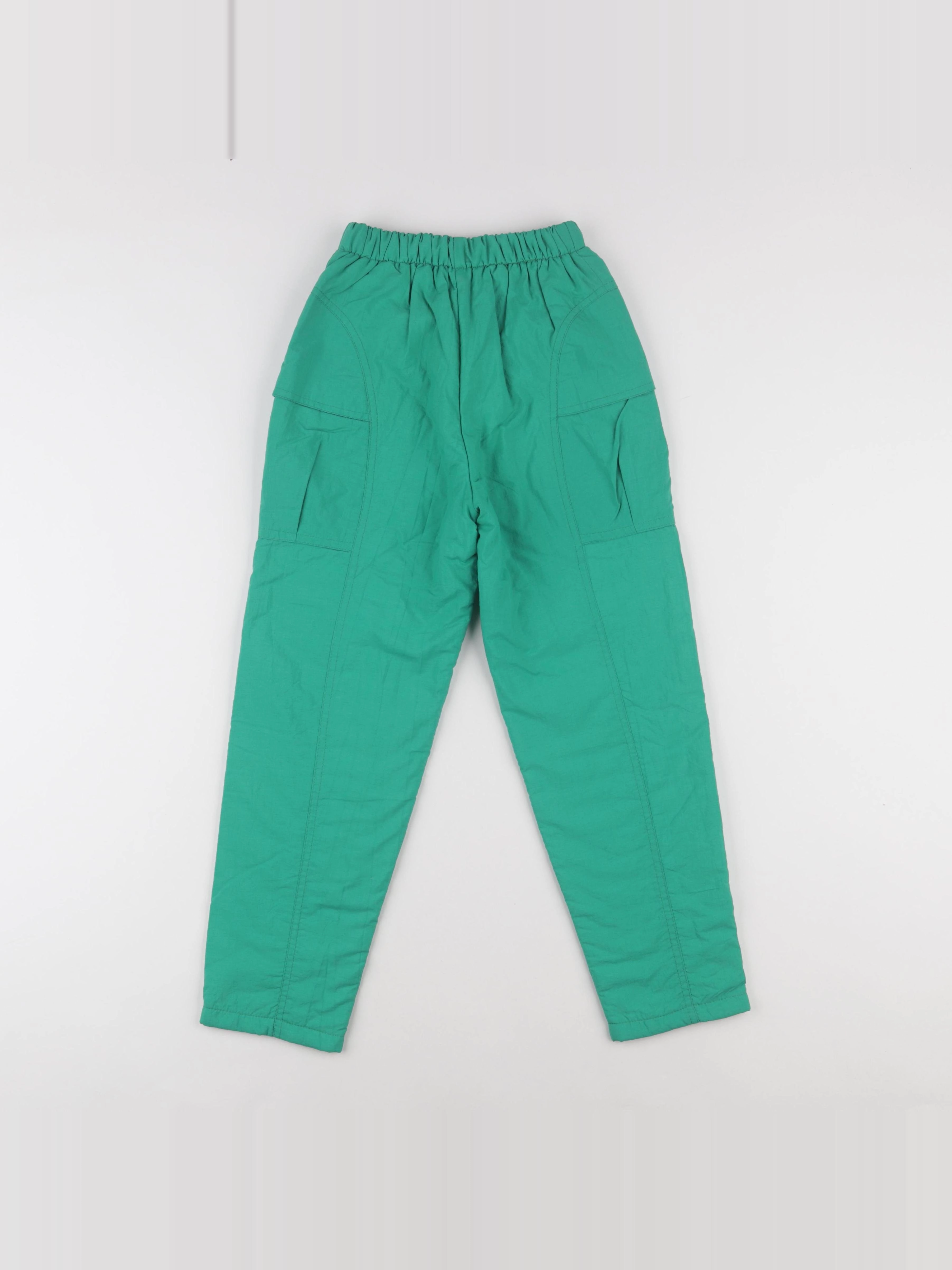 Vintage - pantalon doublé vert - 7 ans