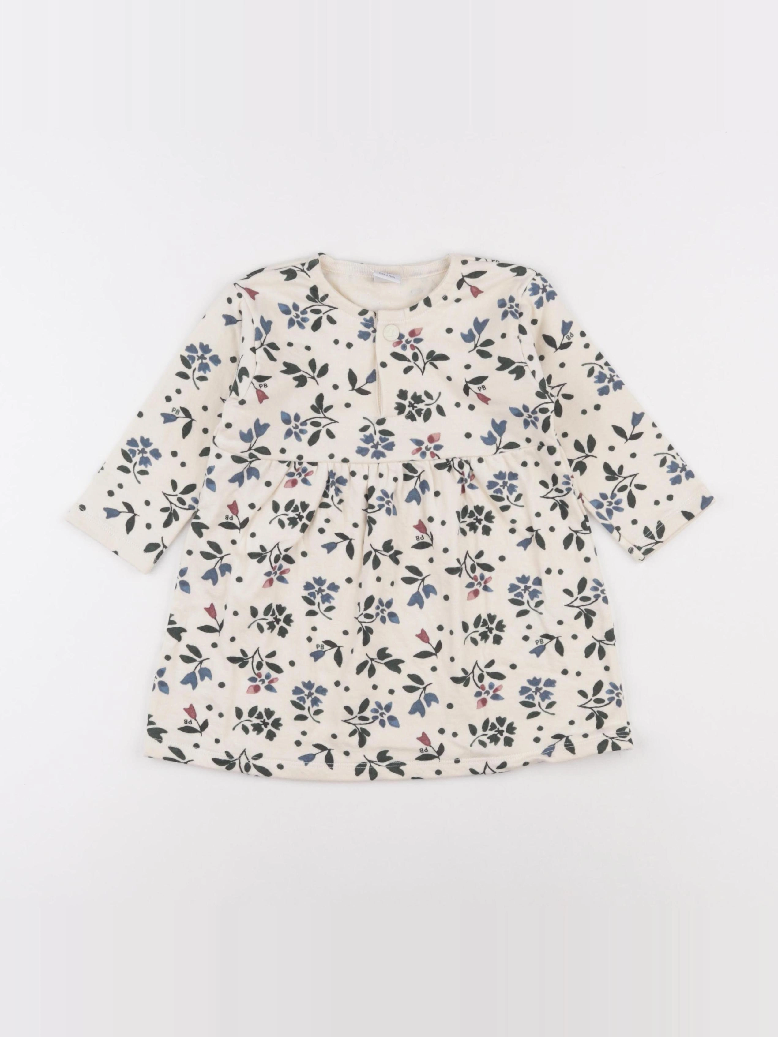 Petit Bateau - robe beige - 18 mois