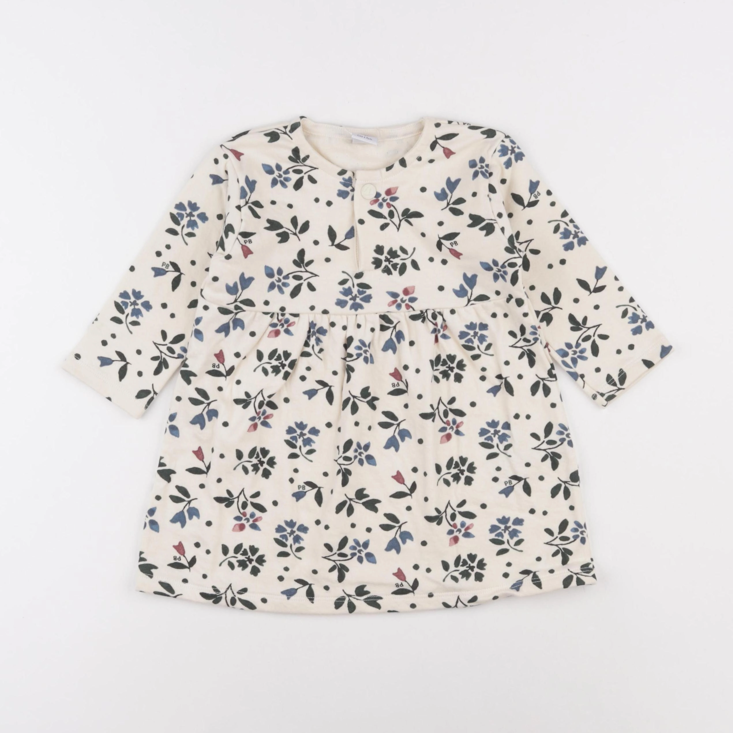 Petit Bateau - robe beige - 18 mois