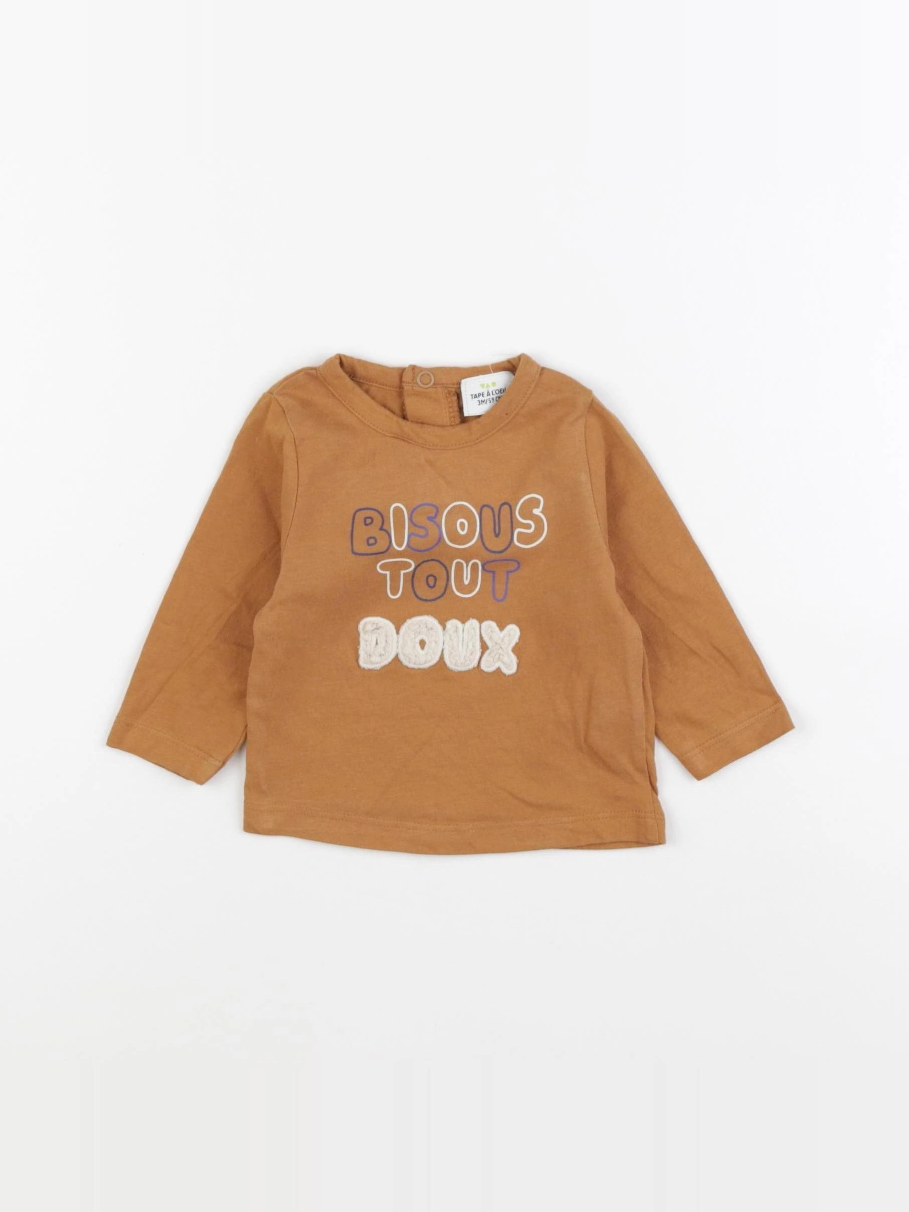Tape à l'oeil - tee-shirt marron - 3 mois
