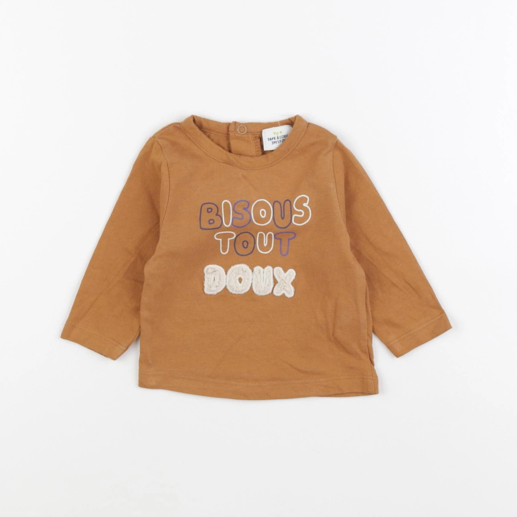 Tape à l'oeil - tee-shirt marron - 3 mois