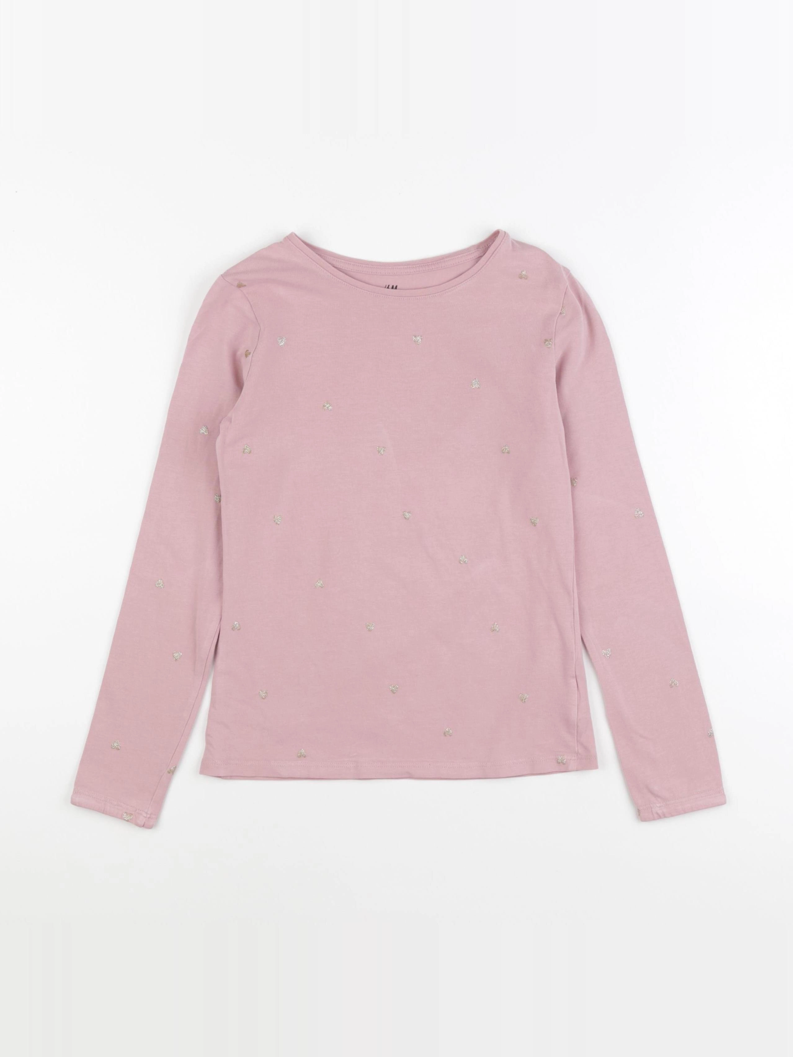 H&M - tee-shirt rose - 8/10 ans