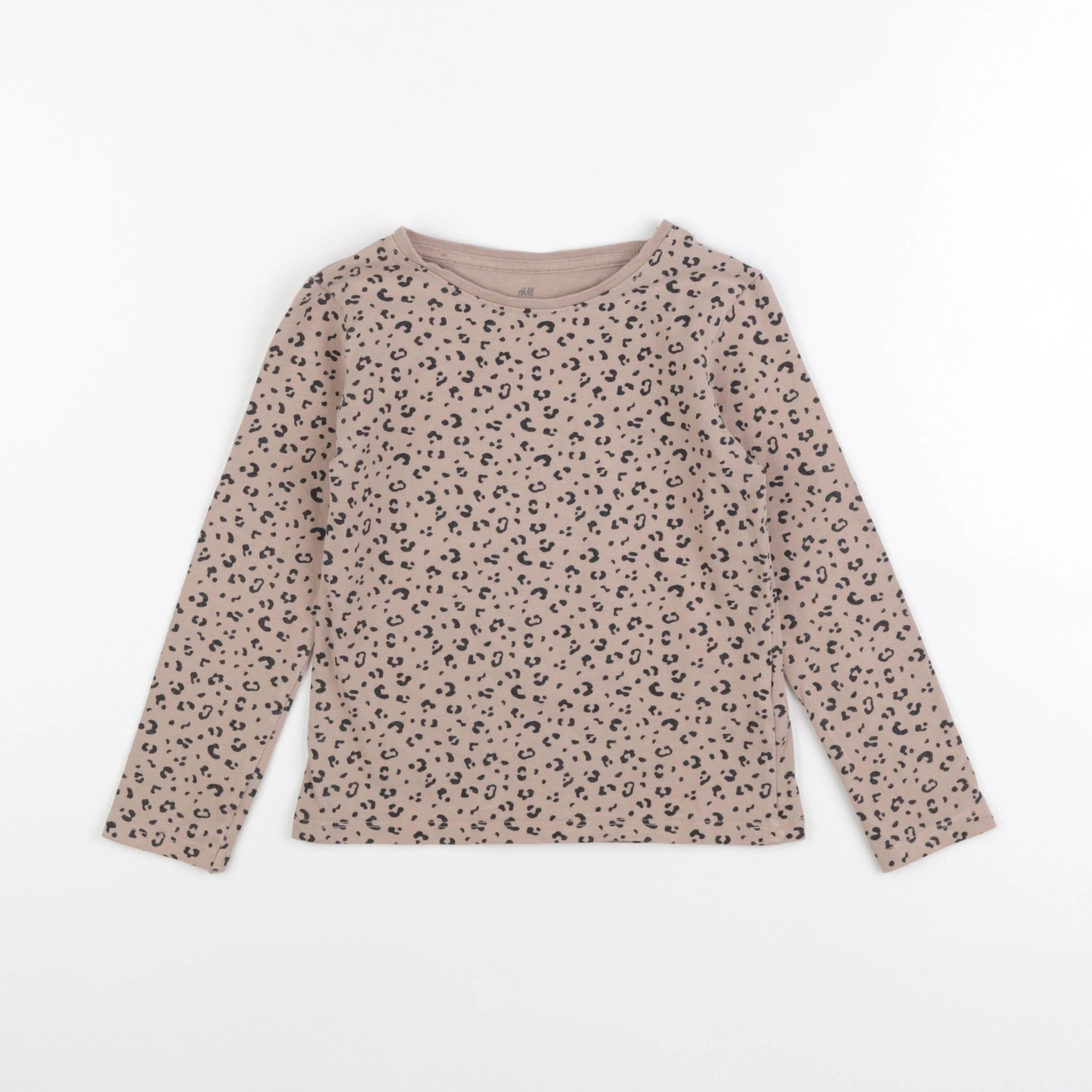 H&M - tee-shirt marron - 5/6 ans