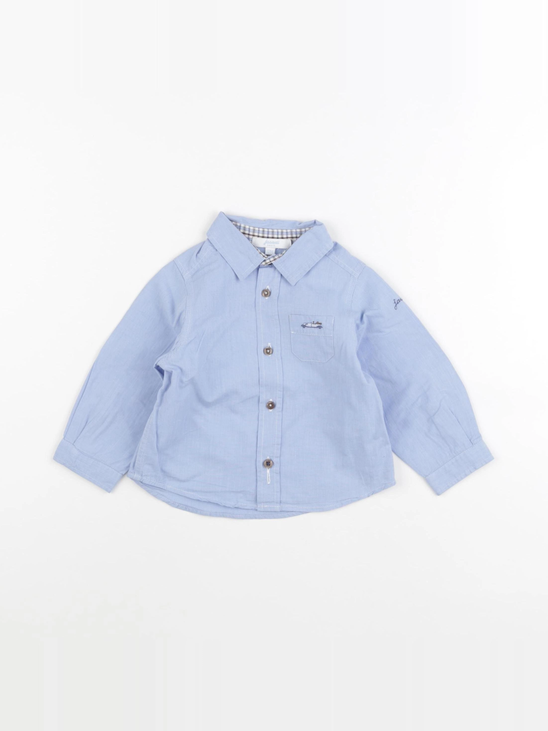 Jacadi - chemise bleu - 12 mois
