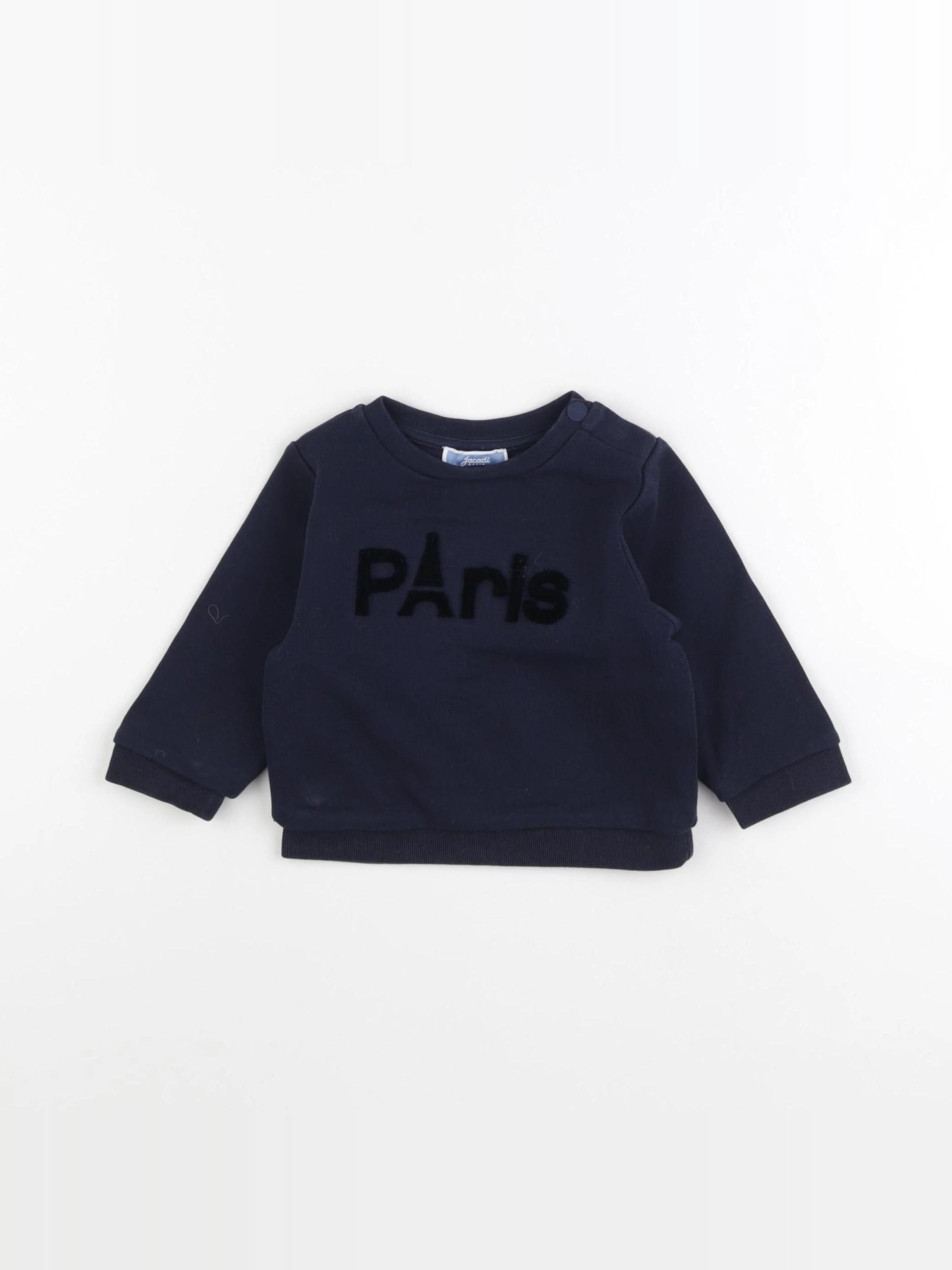 Jacadi - sweat bleu - 12 mois