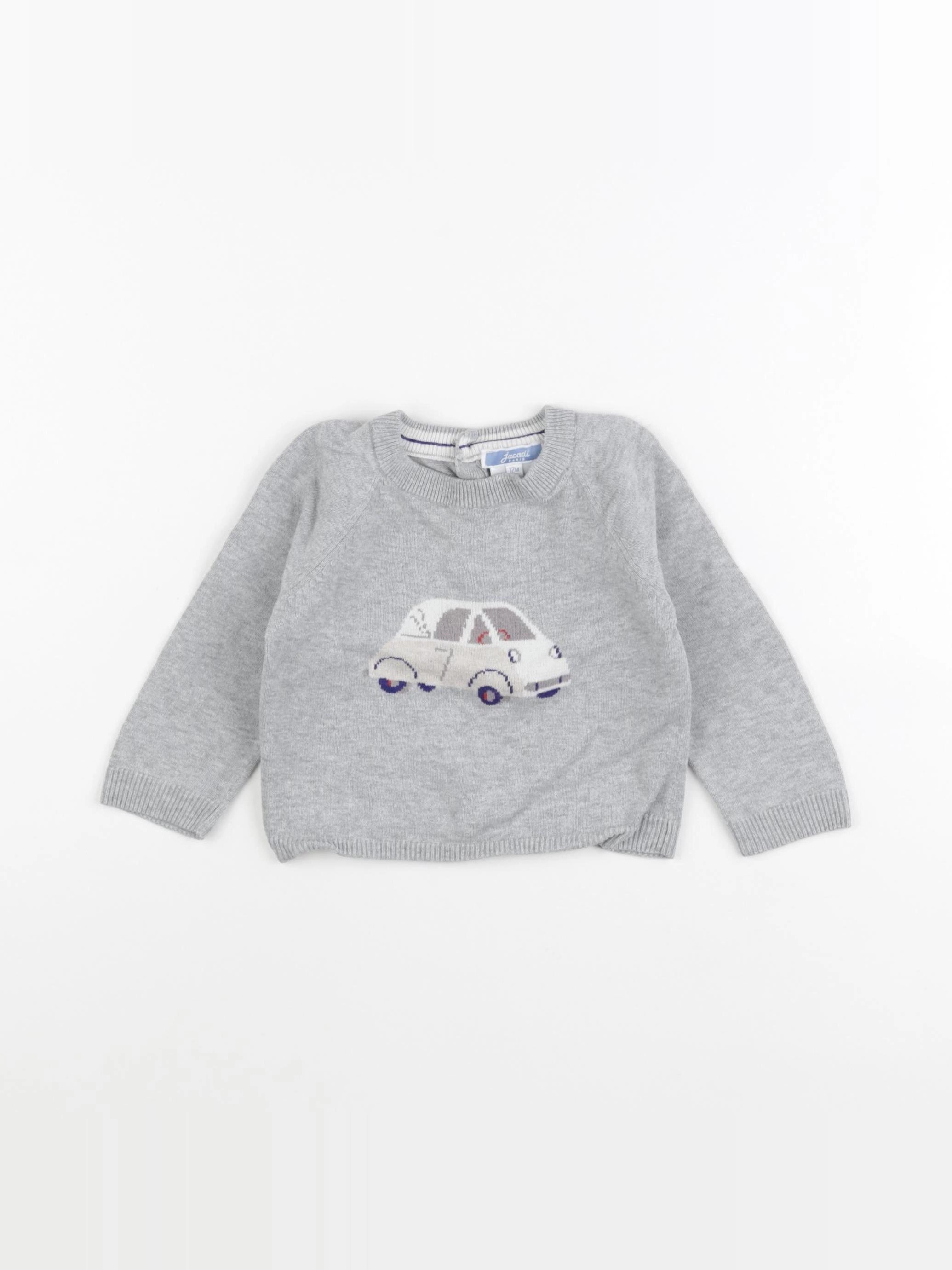 Jacadi - pull gris - 12 mois