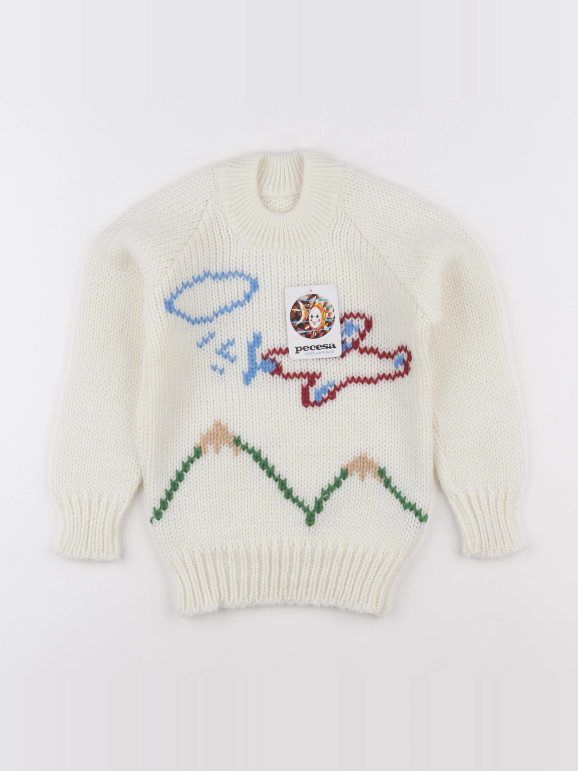 Vintage - pull blanc - 6 ans