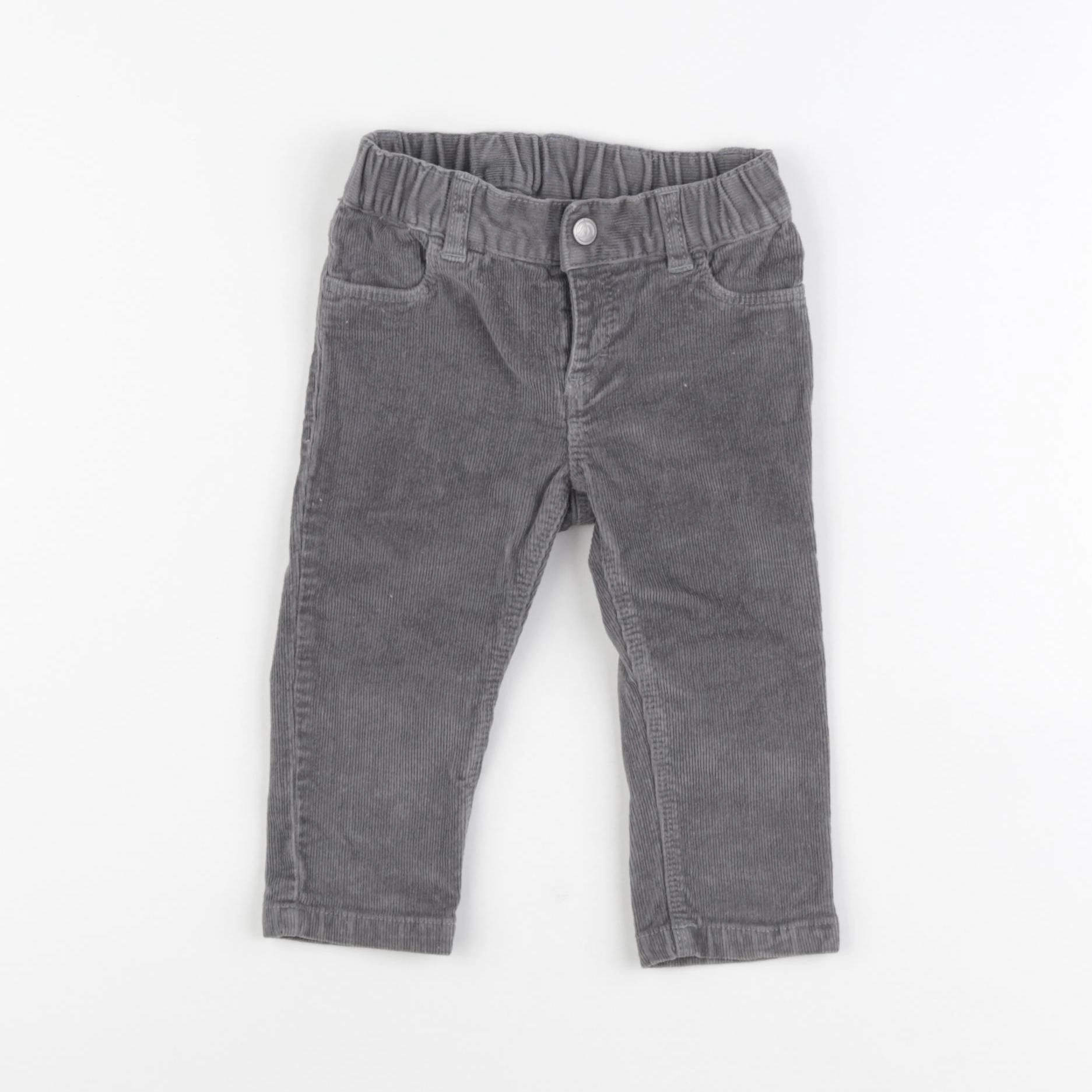 Petit Bateau - pantalon gris - 12 mois