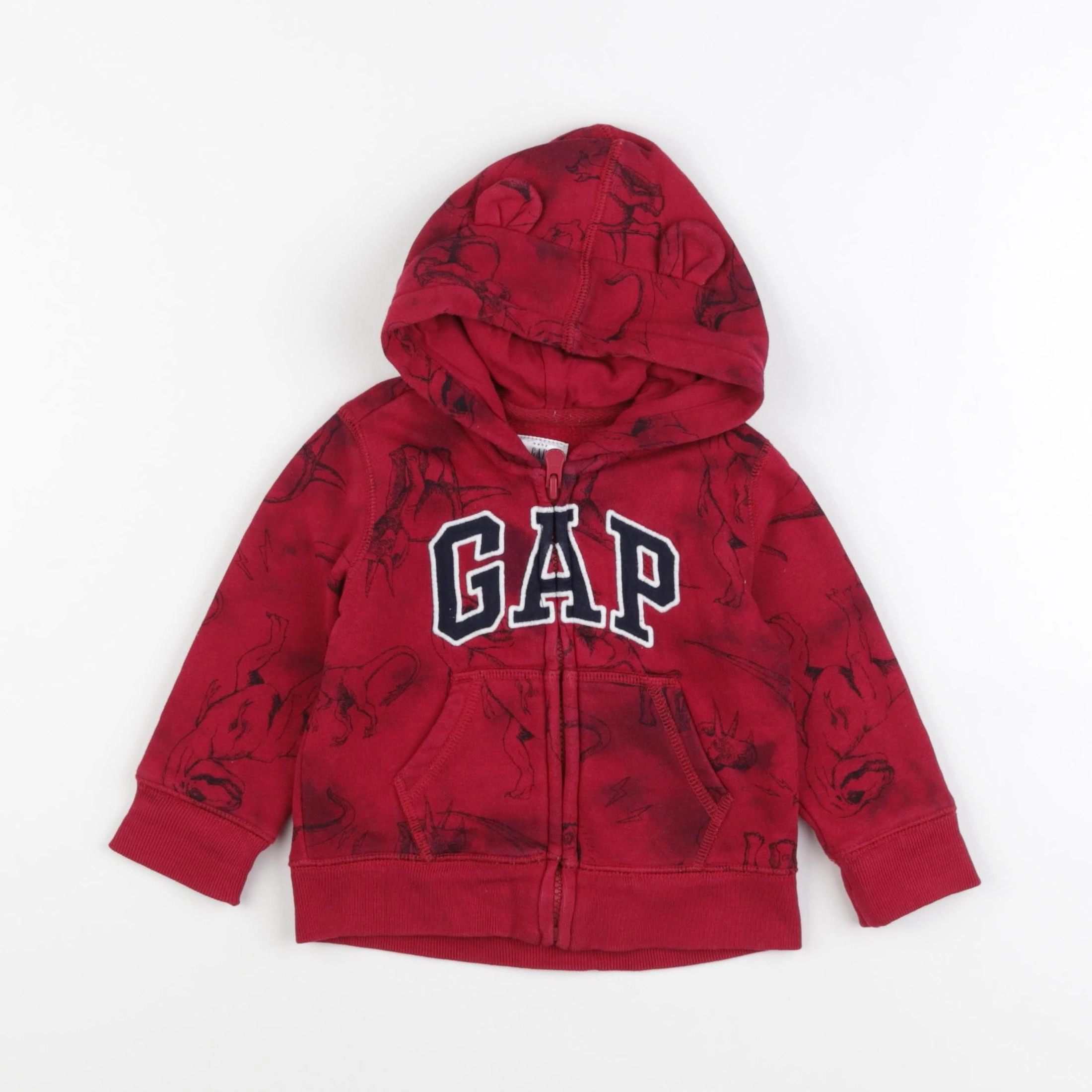 GAP - sweat rouge - 12/18 mois