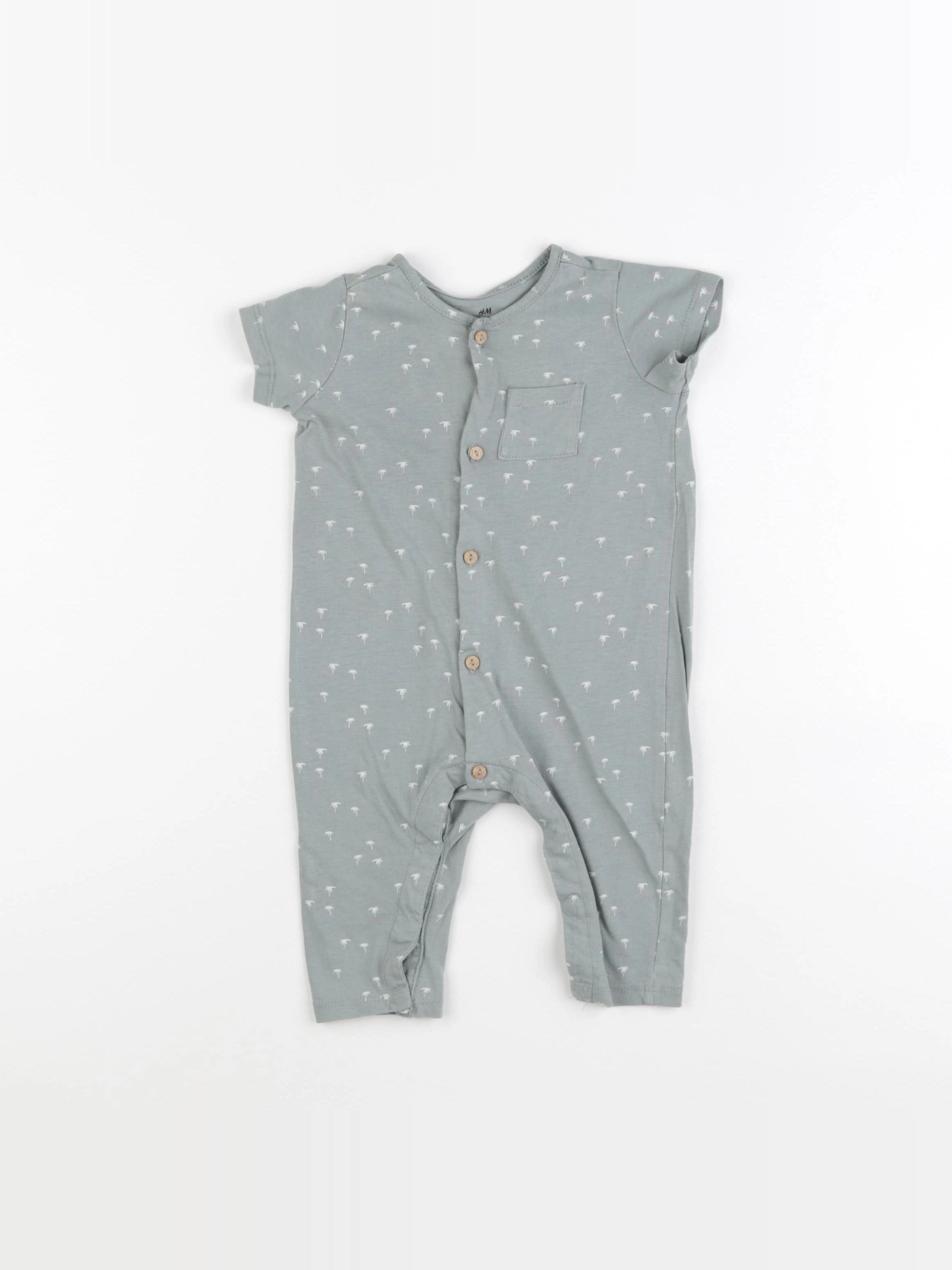 H&M - pyjama coton vert - 6 mois