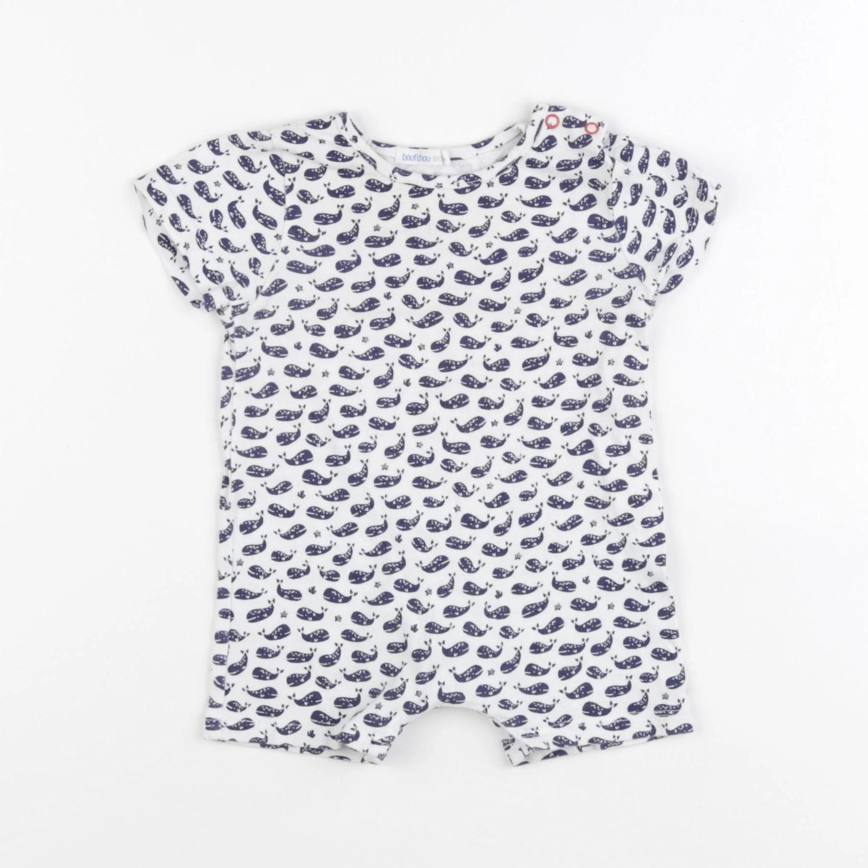 Boutchou - pyjama coton blanc - 6 mois