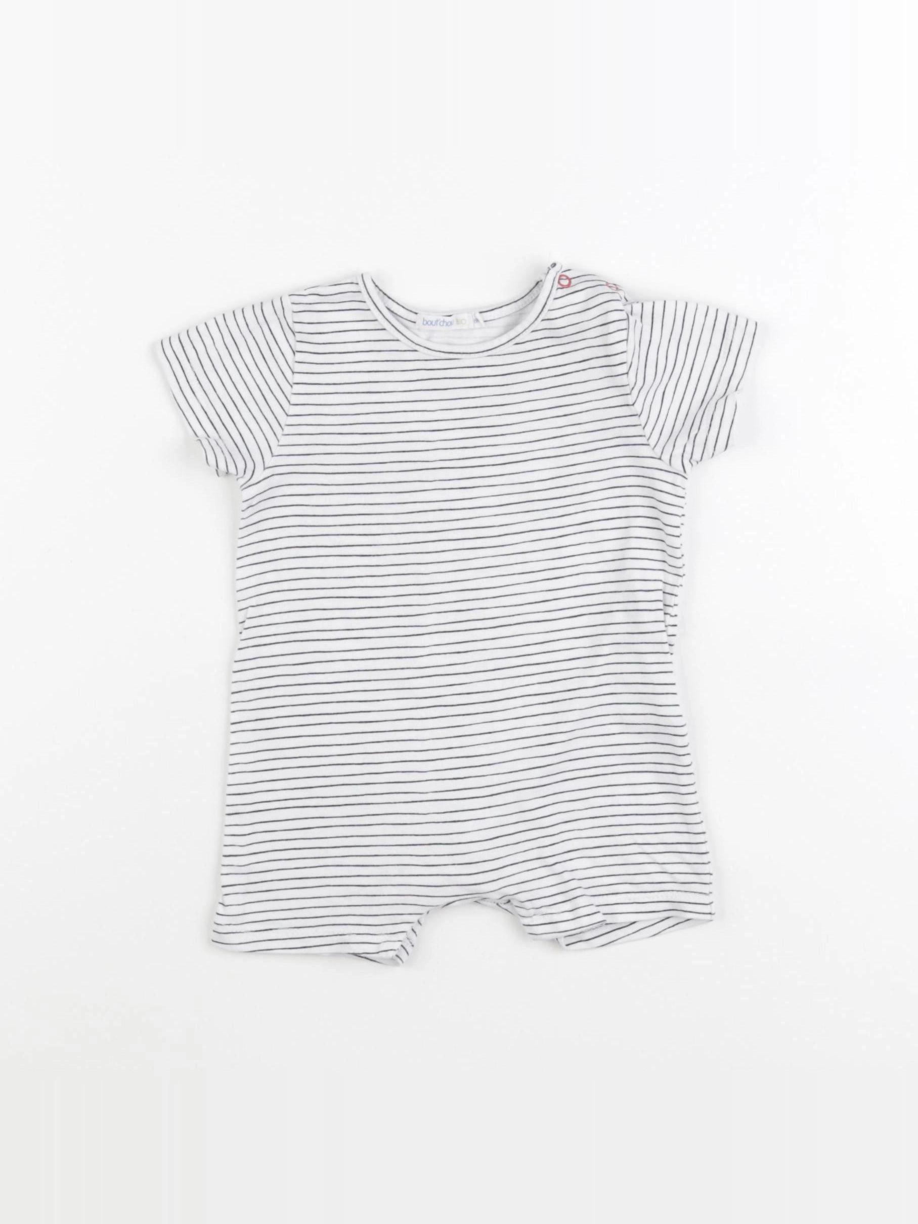 Boutchou - combinaison coton blanc - 6 mois