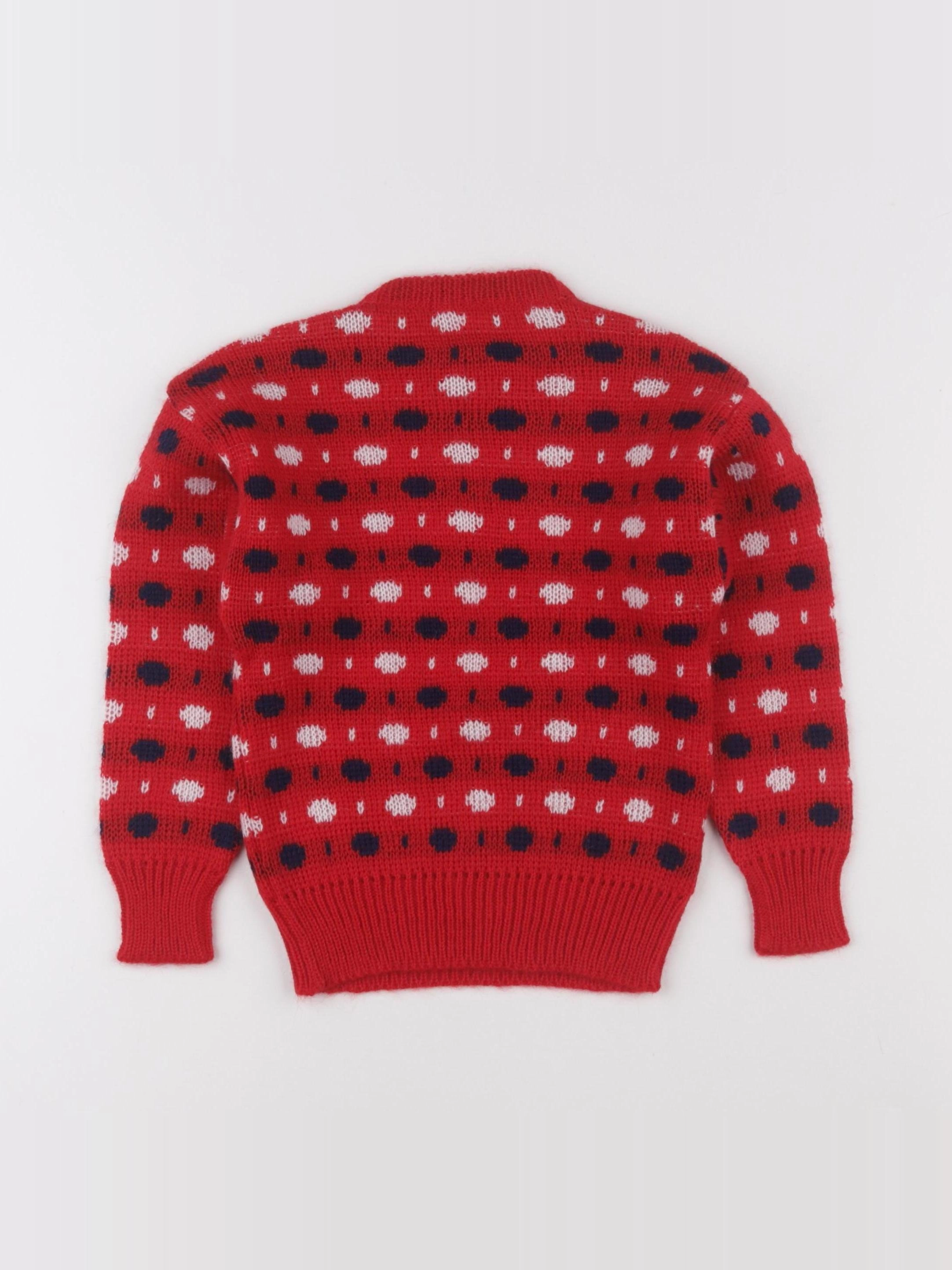 Vintage - pull rouge - 4 ans