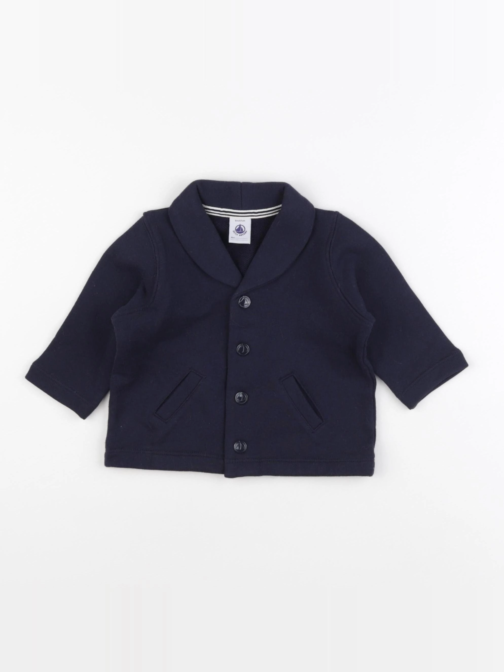 Petit Bateau - veste bleu - 6 mois
