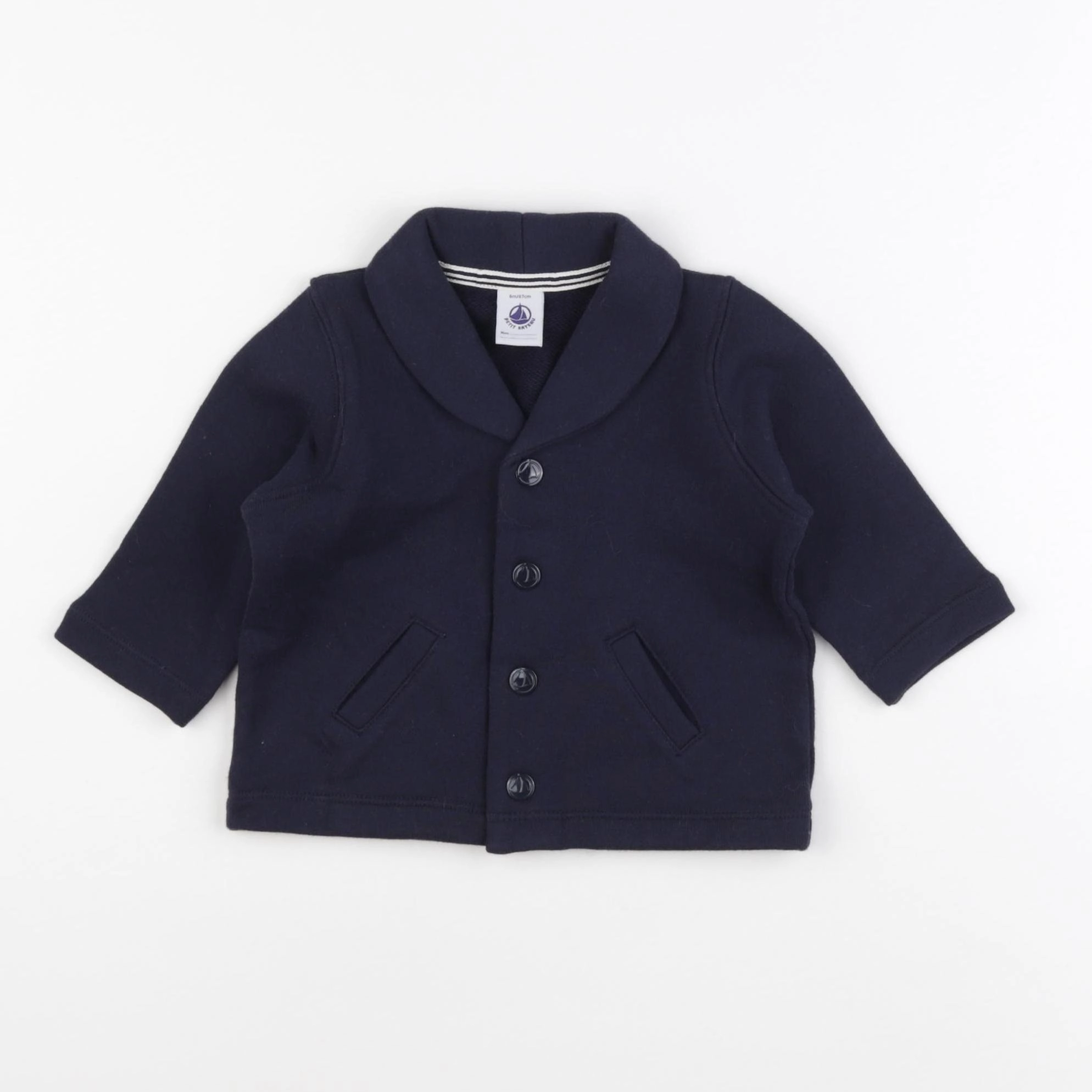 Petit Bateau - veste bleu - 6 mois