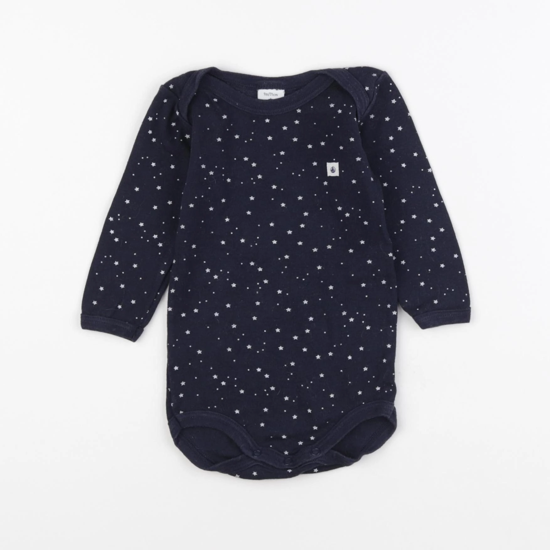 Petit Bateau - body bleu - 9 mois