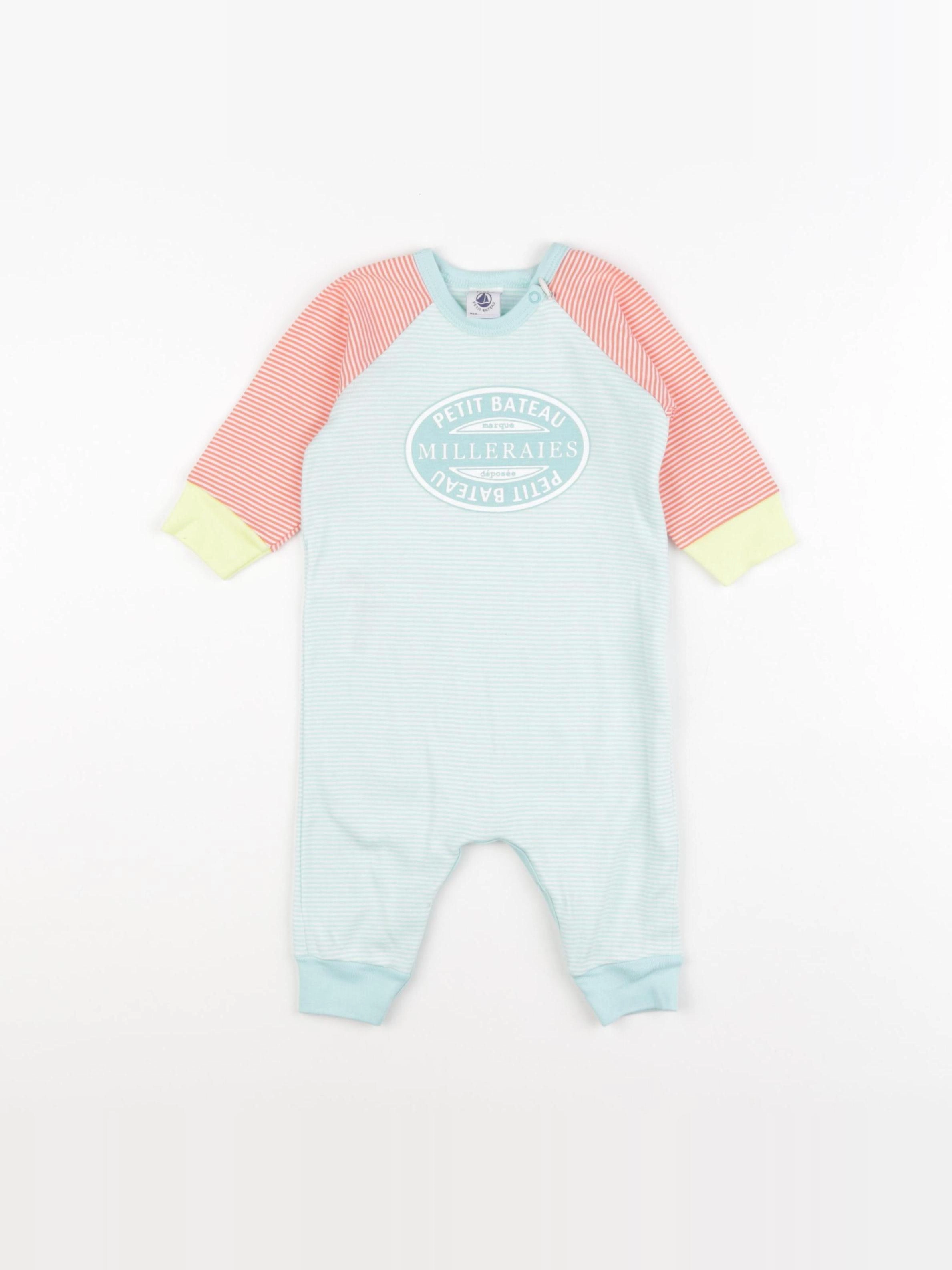 Petit Bateau - pyjama coton multicolore - 6 mois