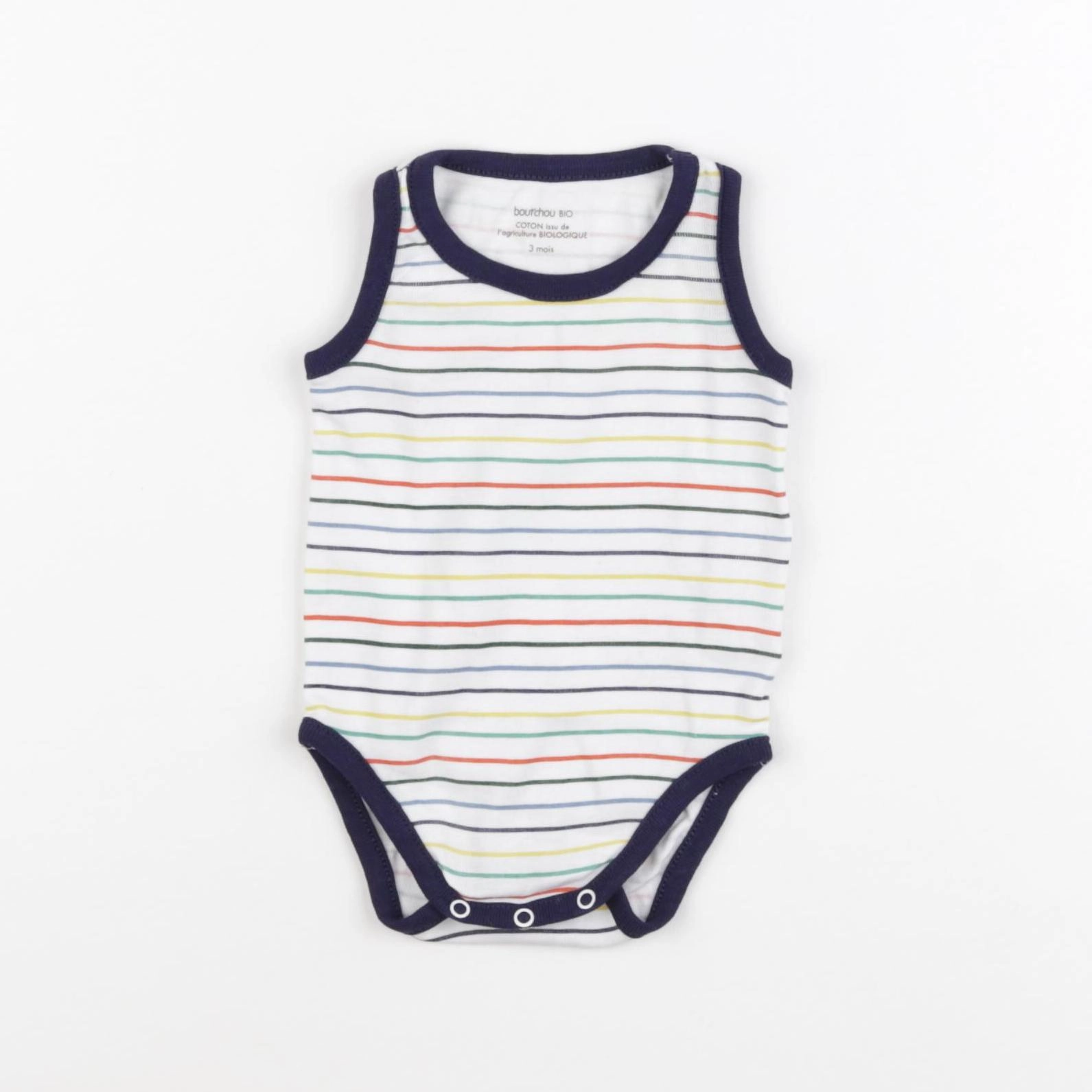 Boutchou - body bleu, blanc - 3 mois