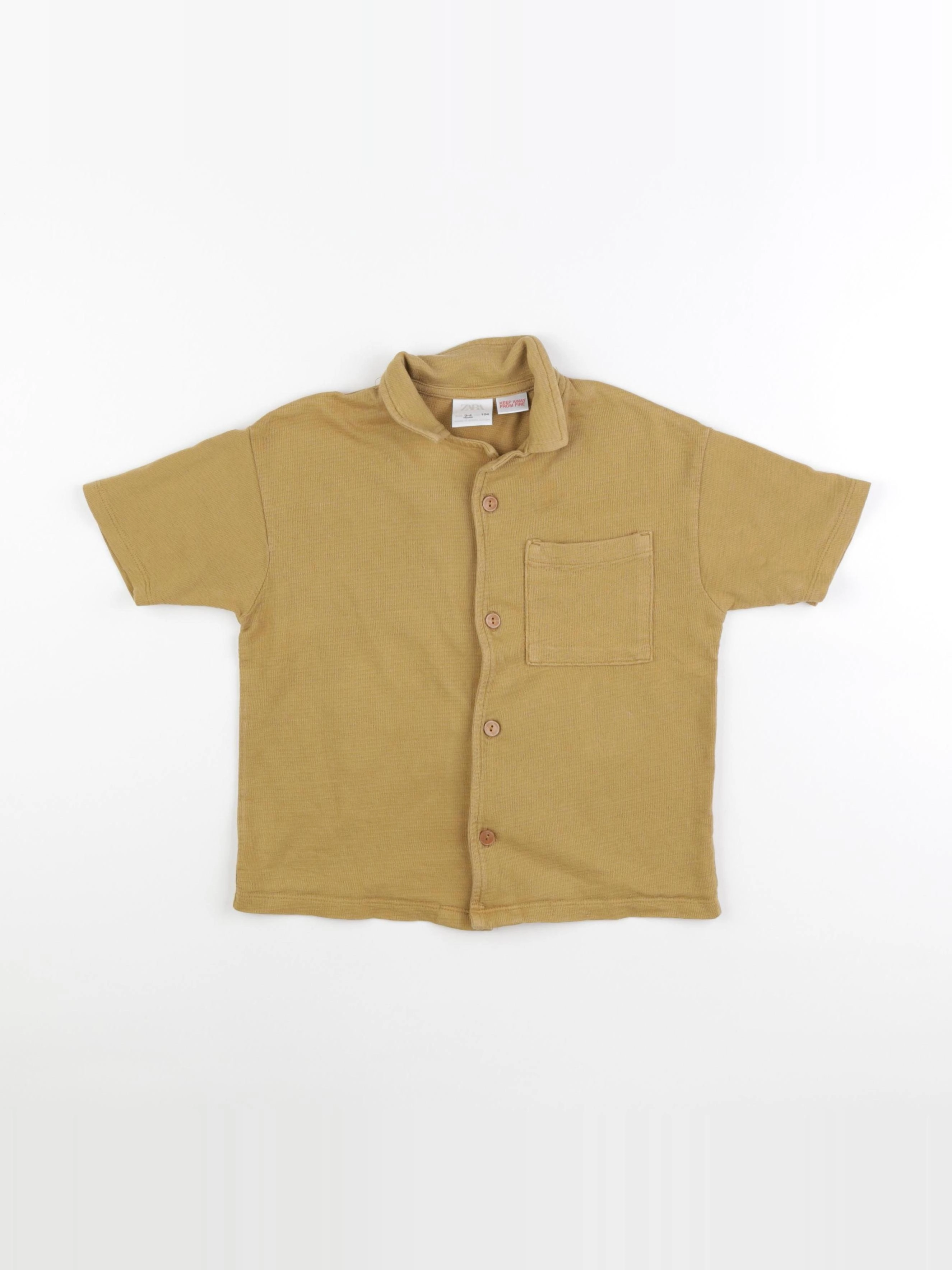 Zara - chemise jaune - 3/4 ans