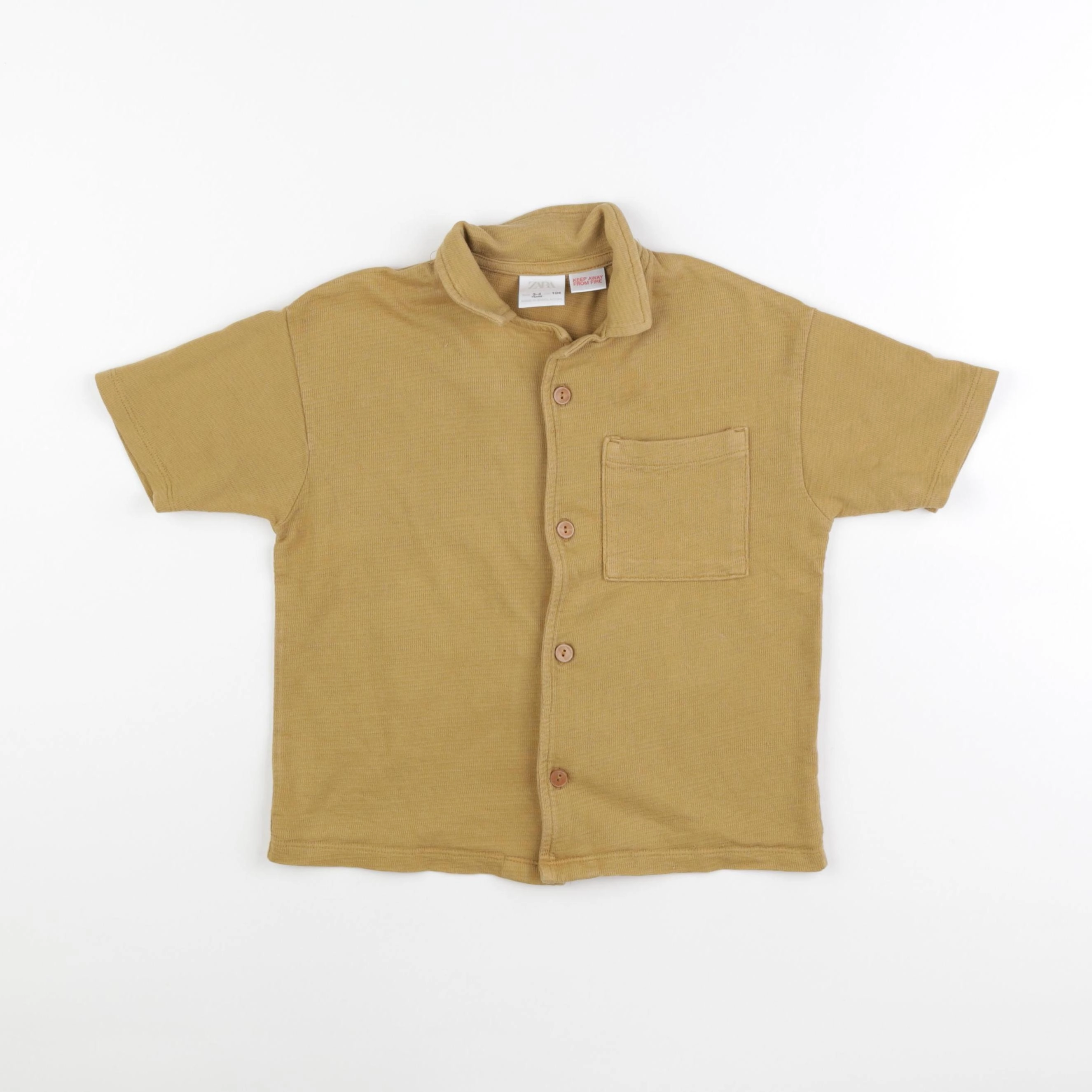 Zara - chemise jaune - 3/4 ans