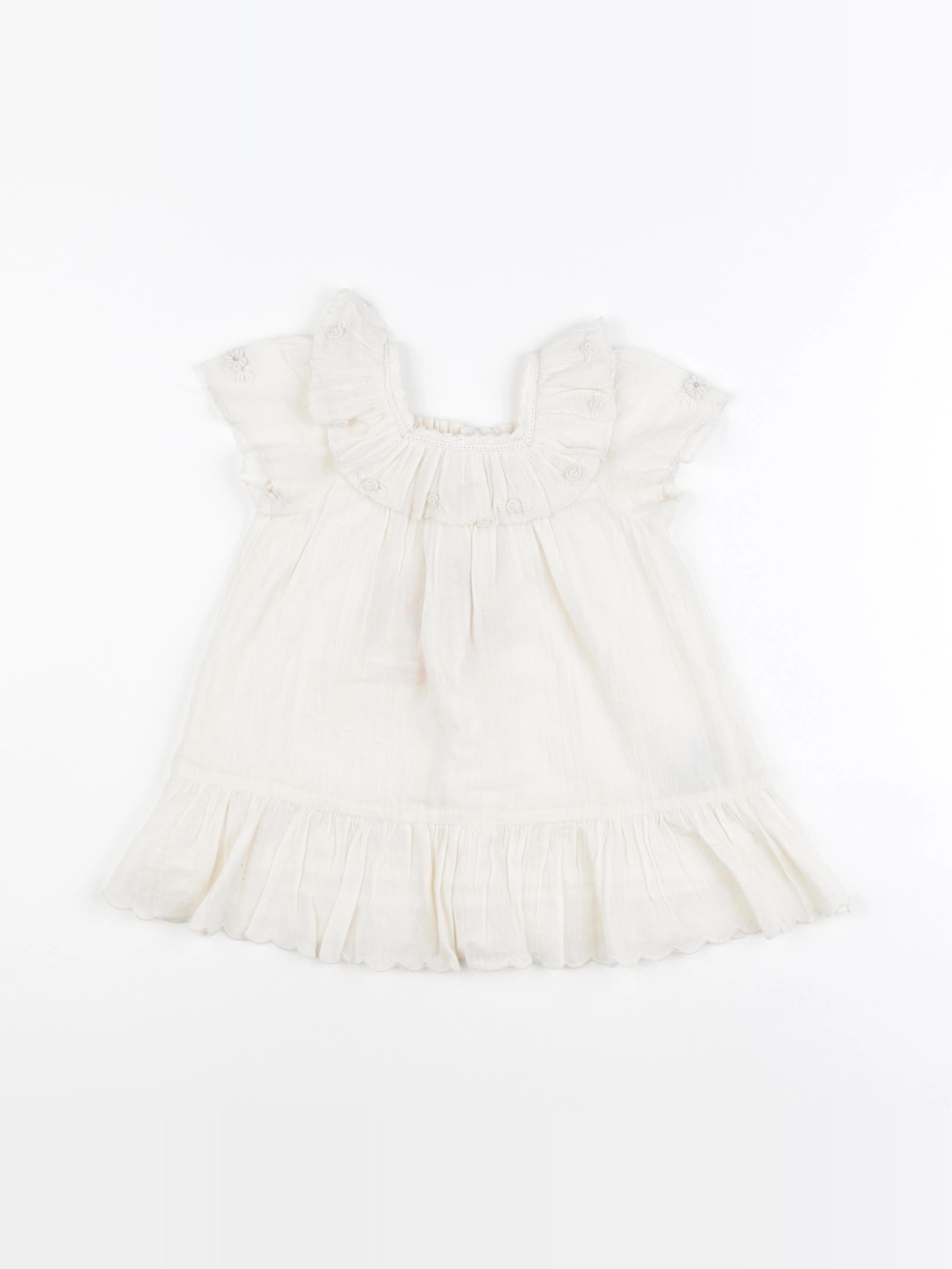 Emile et Ida - robe beige - 9 mois