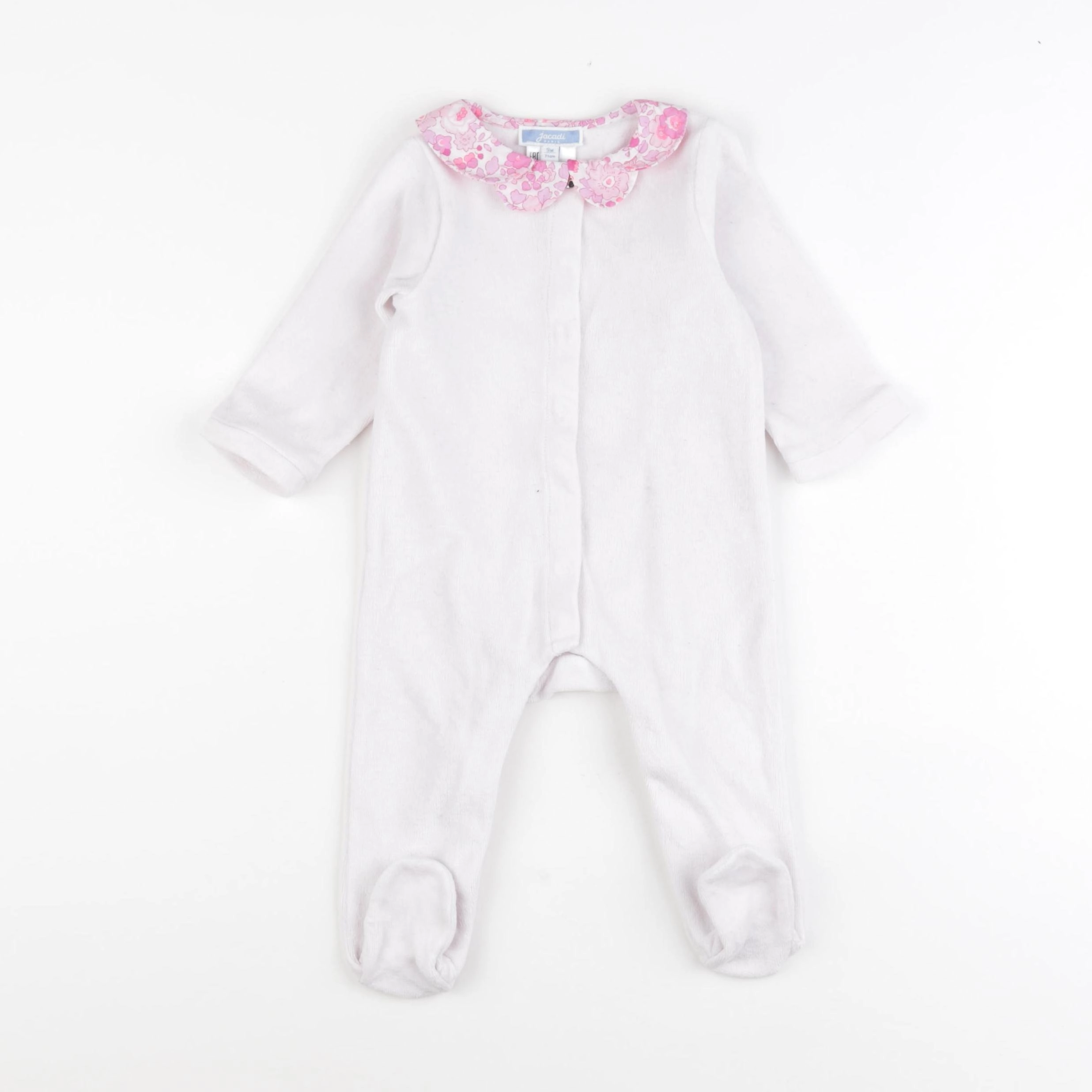 Jacadi - pyjama velours rose - 9 mois