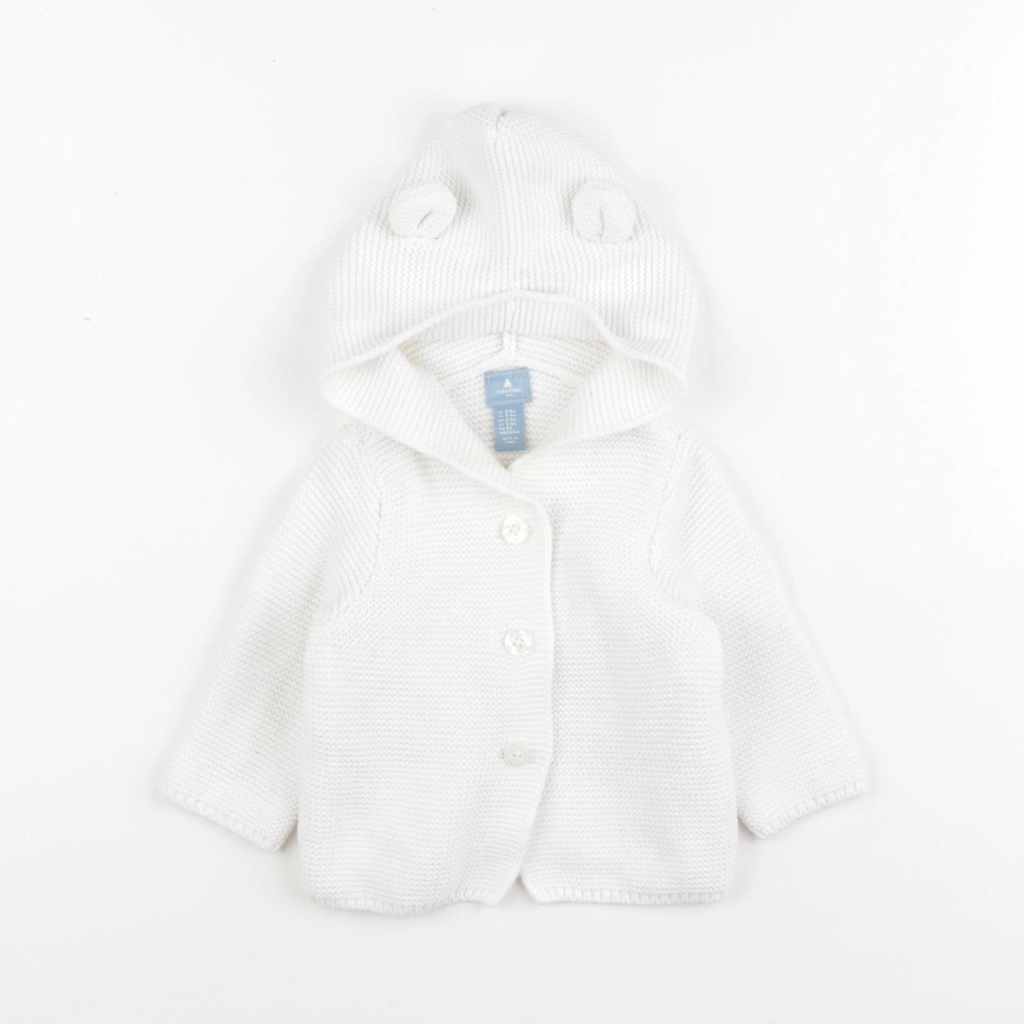 GAP - gilet blanc - 3/6 mois