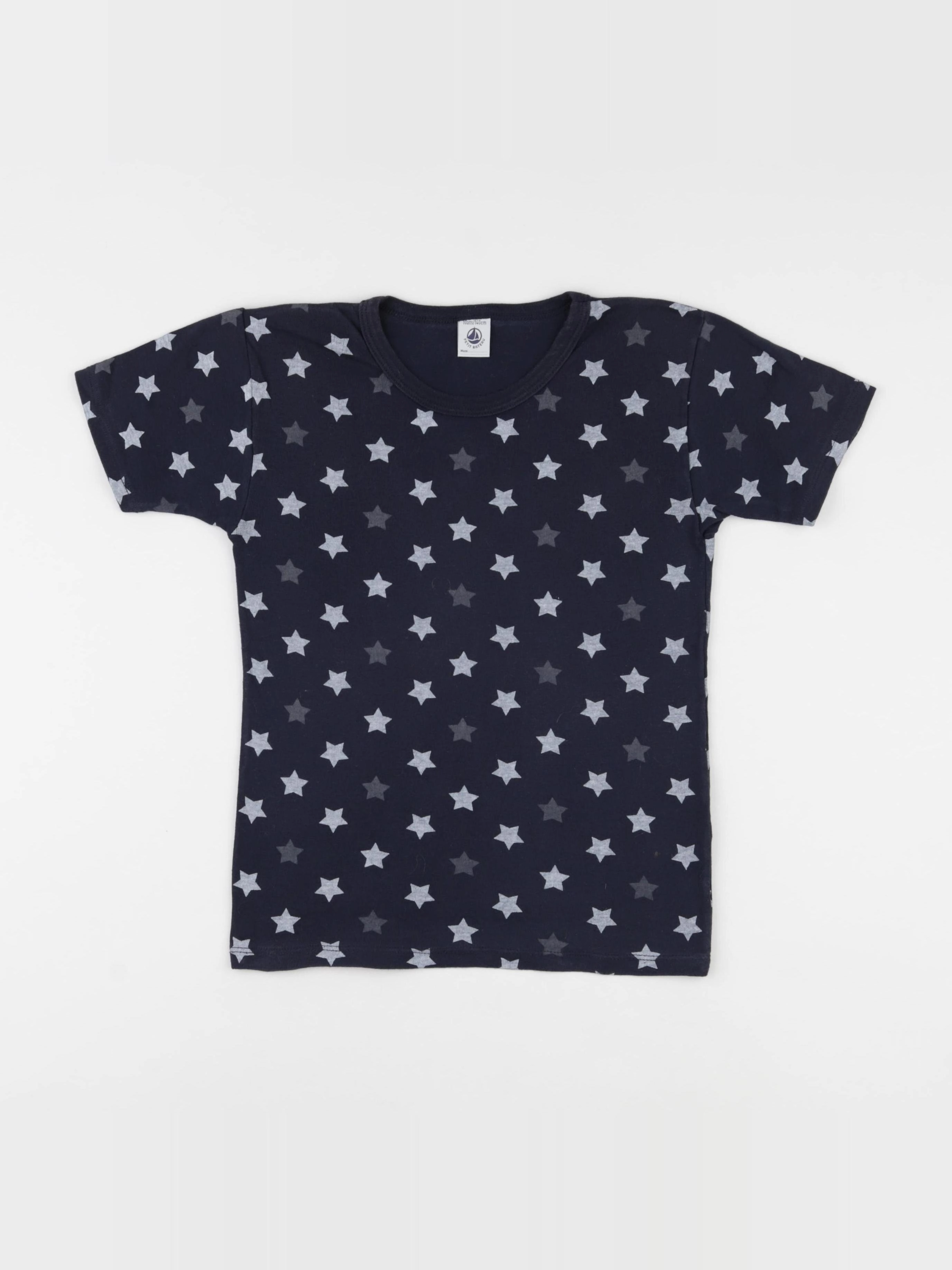 Petit Bateau - tee-shirt bleu - 10 ans