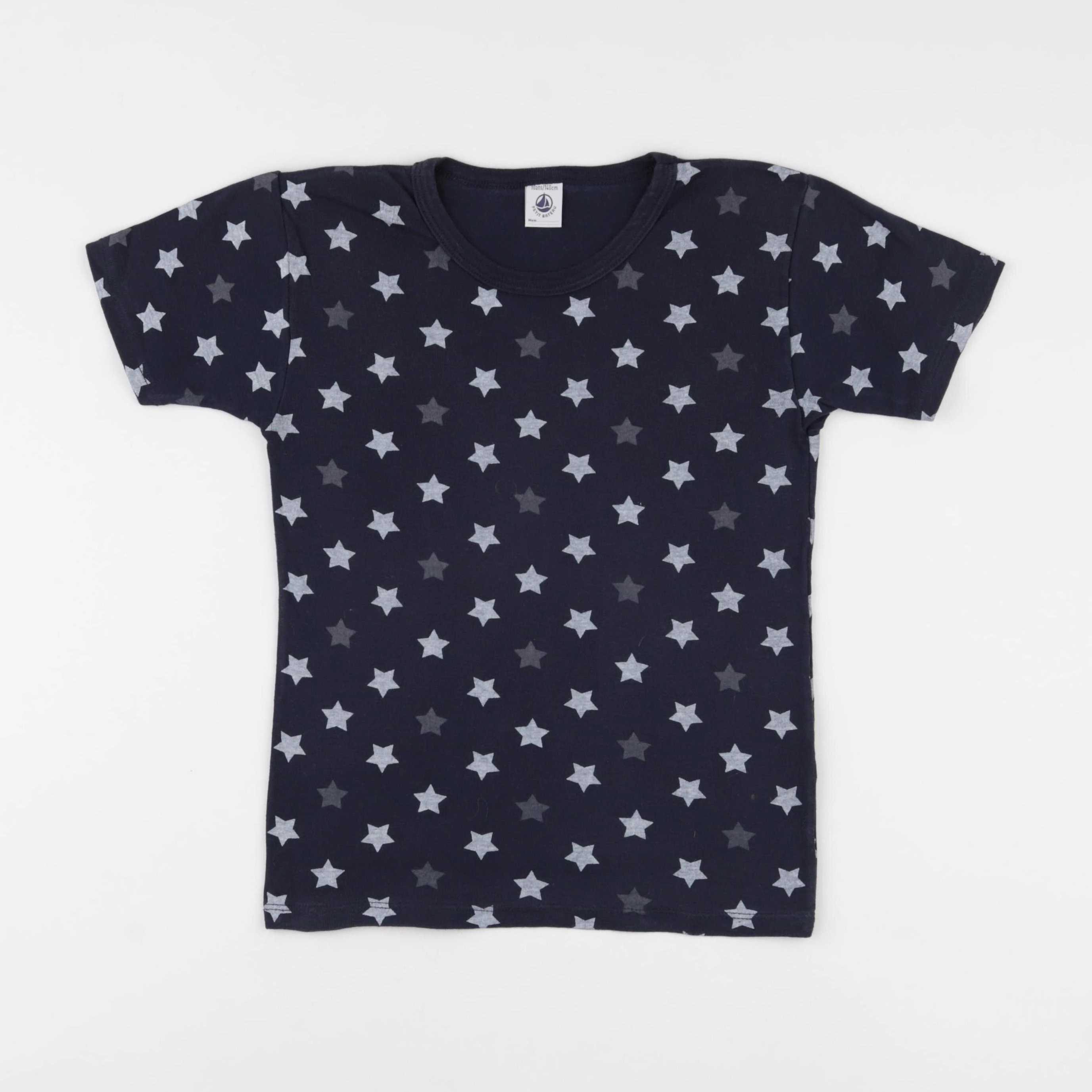 Petit Bateau - tee-shirt bleu - 10 ans