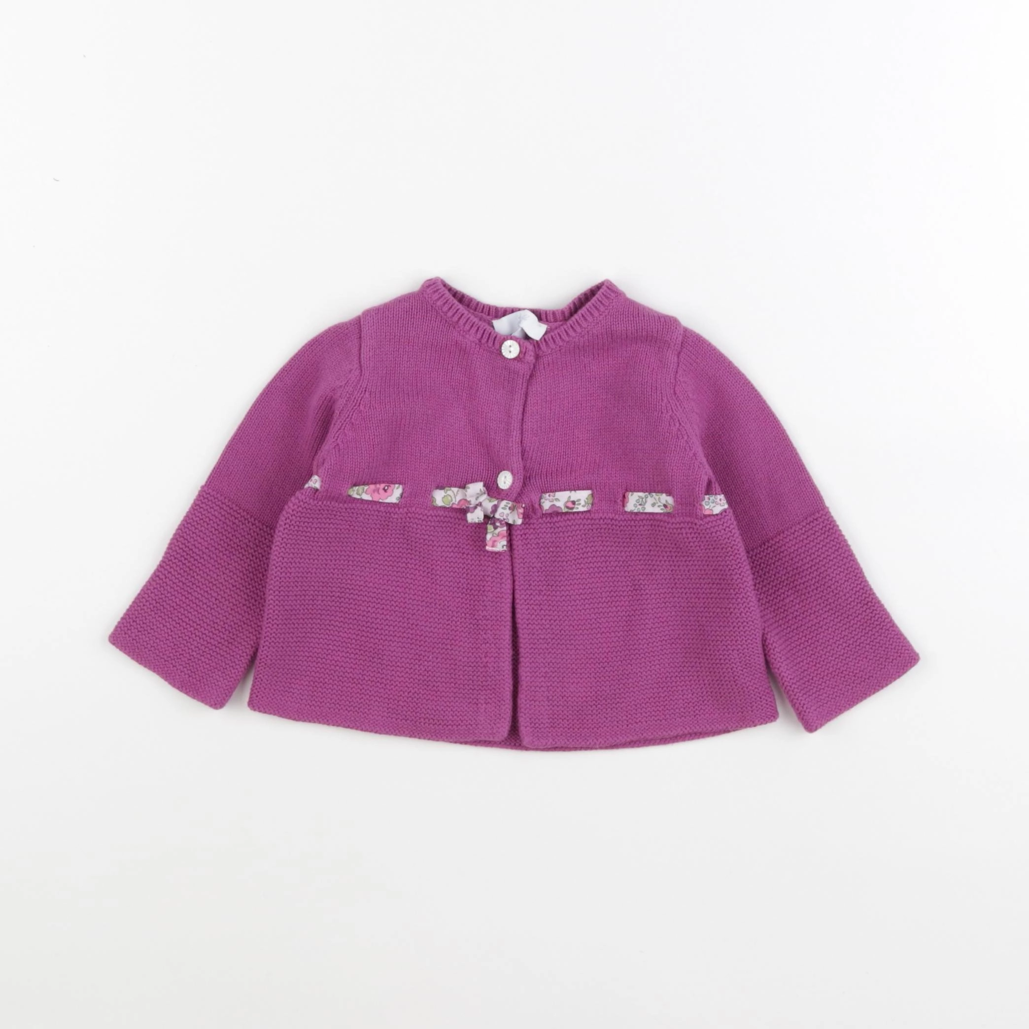 Jacadi - gilet violet - 6 mois