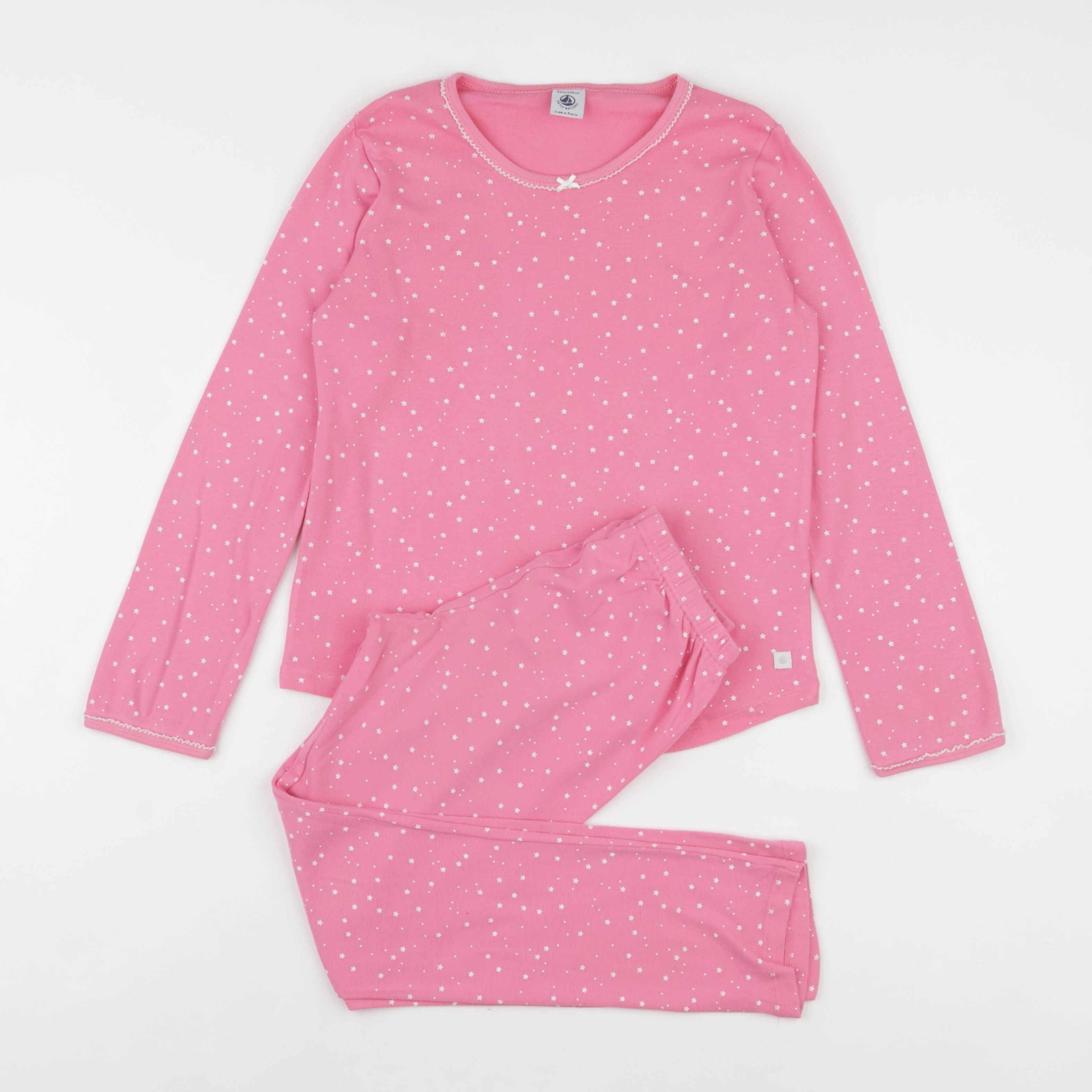 Petit Bateau - pyjama coton rose - 8 ans