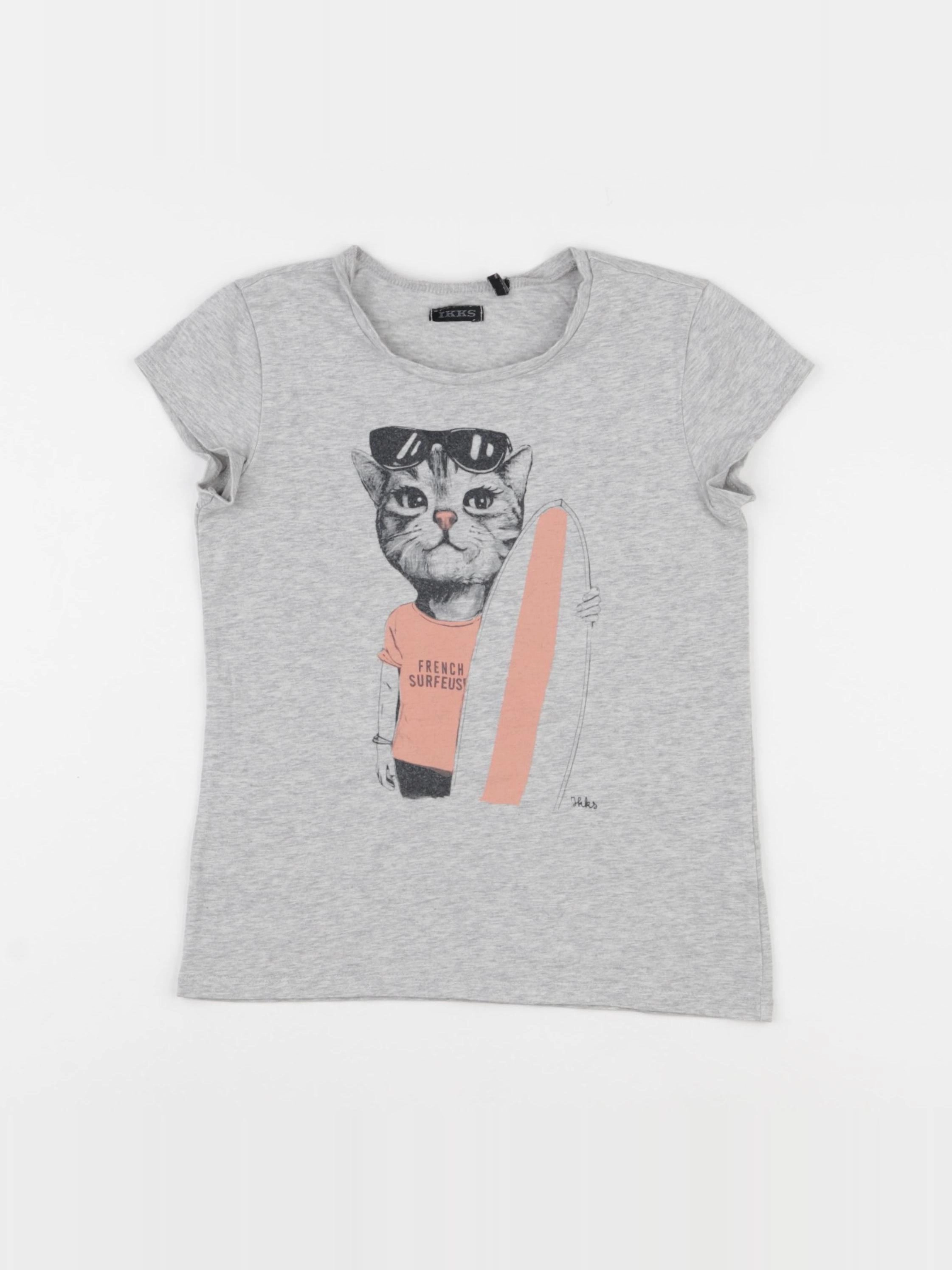 IKKS - tee-shirt gris - 8 ans